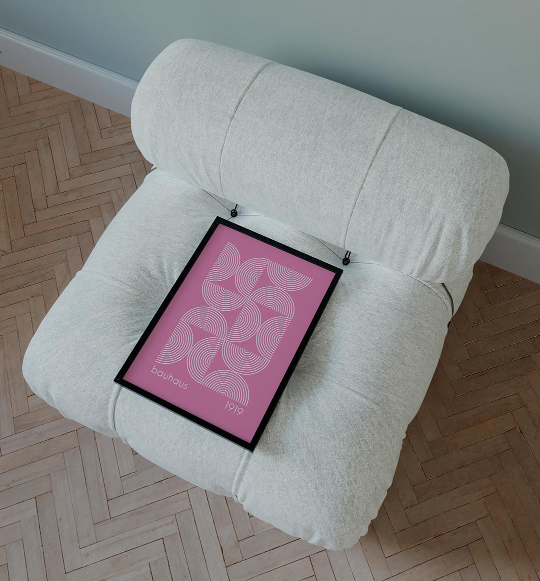 Cirkelritme roze Poster