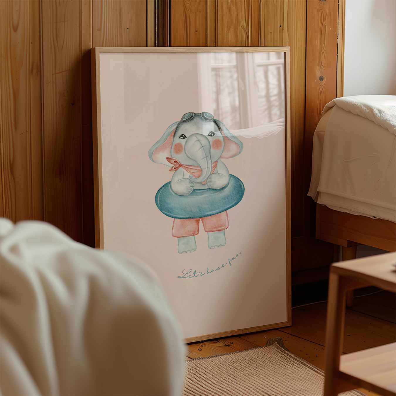 Schattige Olifant Kinderposter-WallArtistic