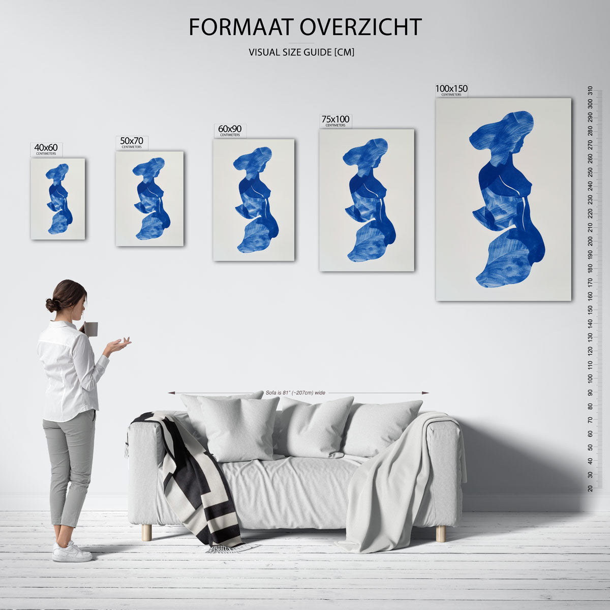 Gestroomlijnde silhouet Kunstwerk