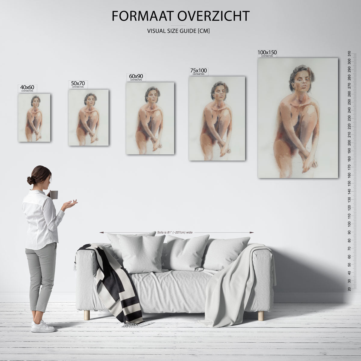 Zittende vrouw Kunstwerk