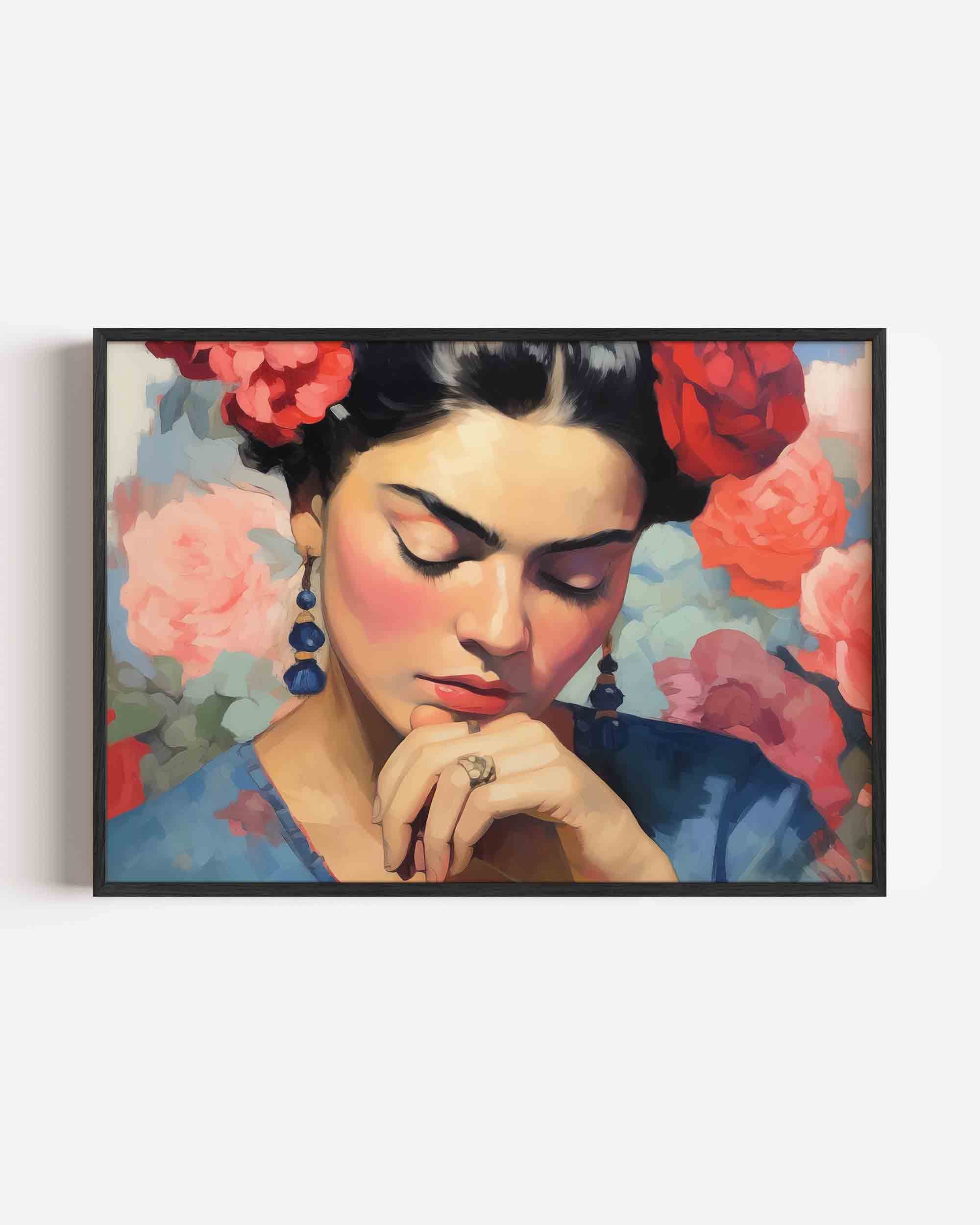 Vrouw met bloemen Poster