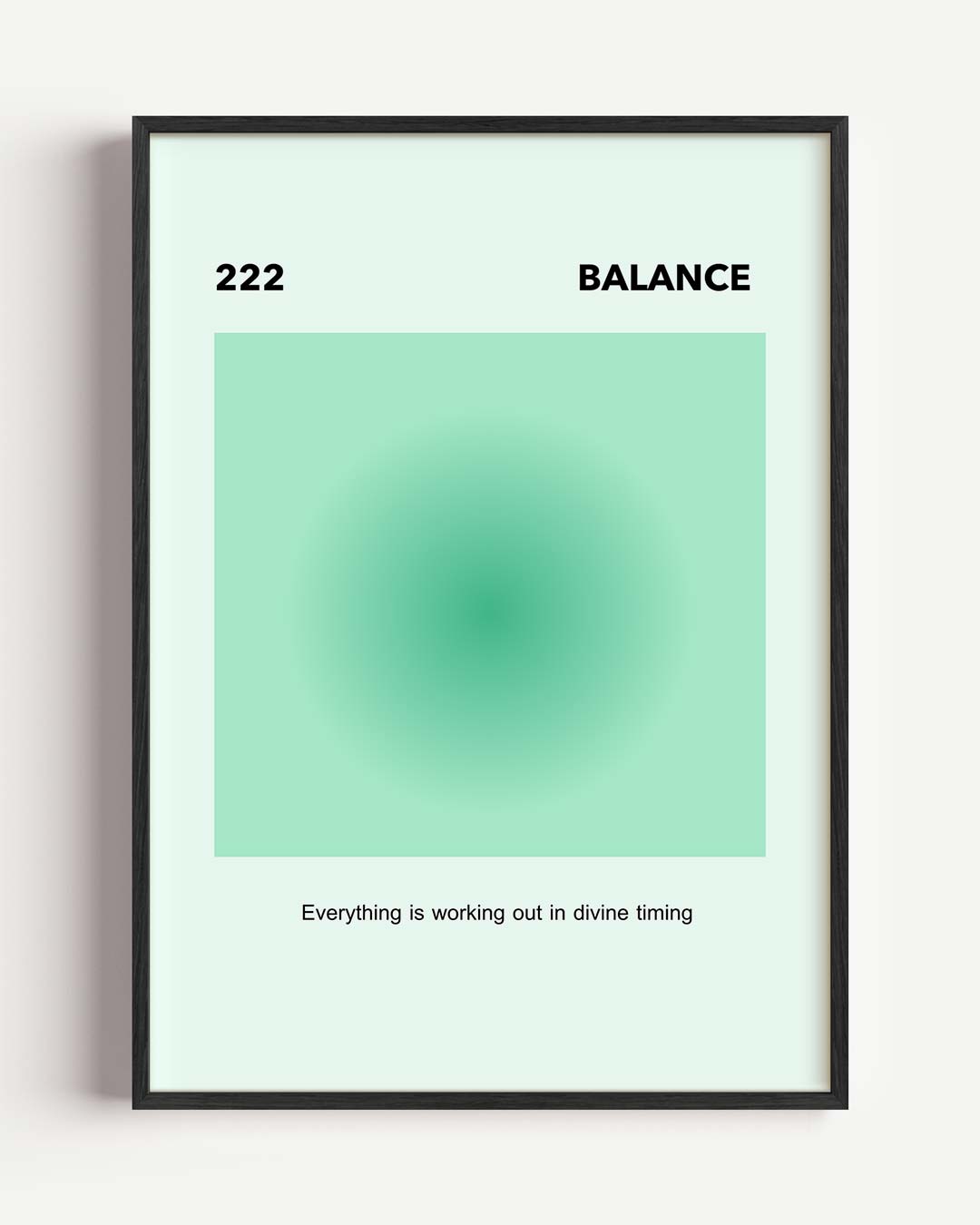 Inspirerende 222 Balance Poster-WallArtistic