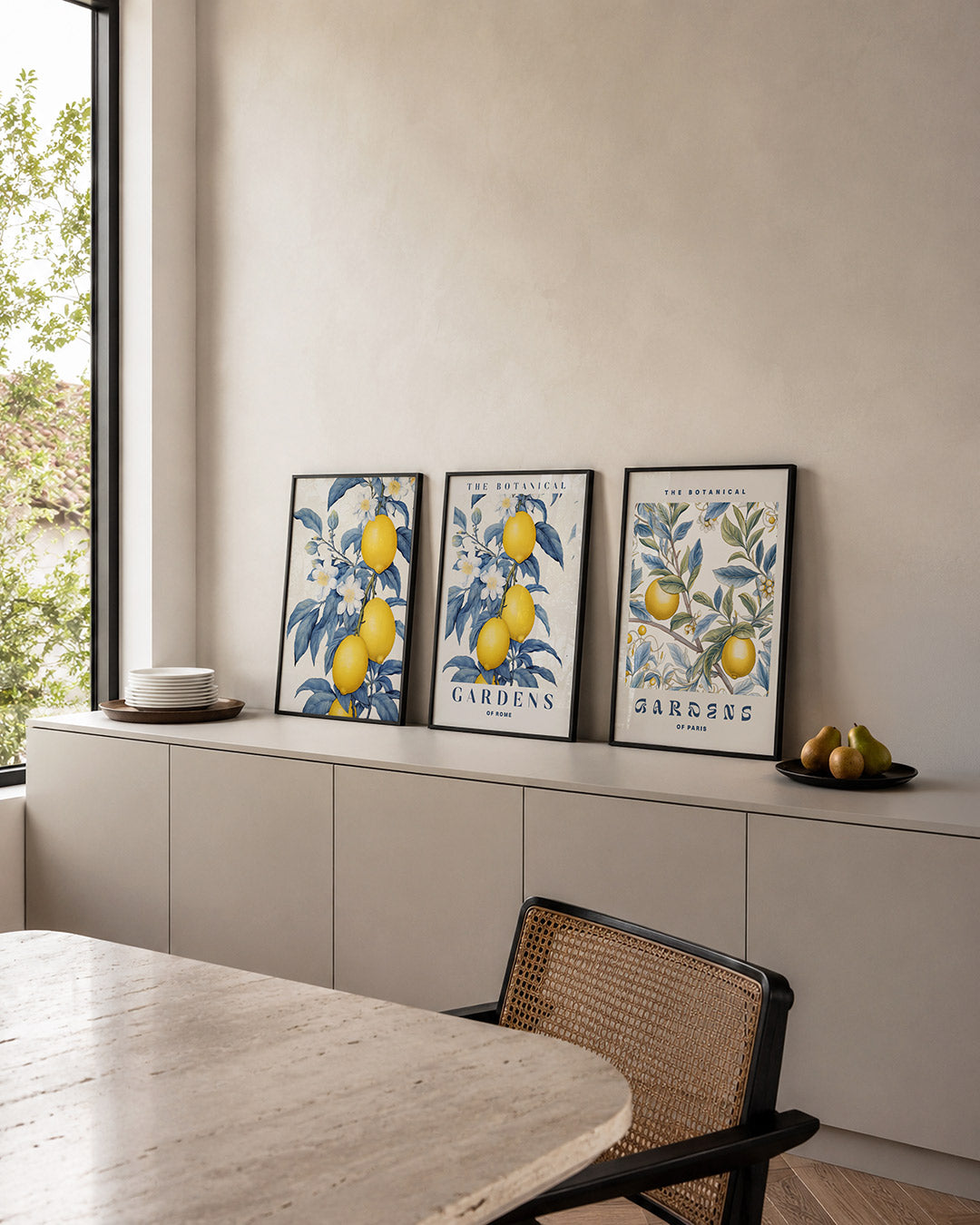 Citroen en bloem Posterset