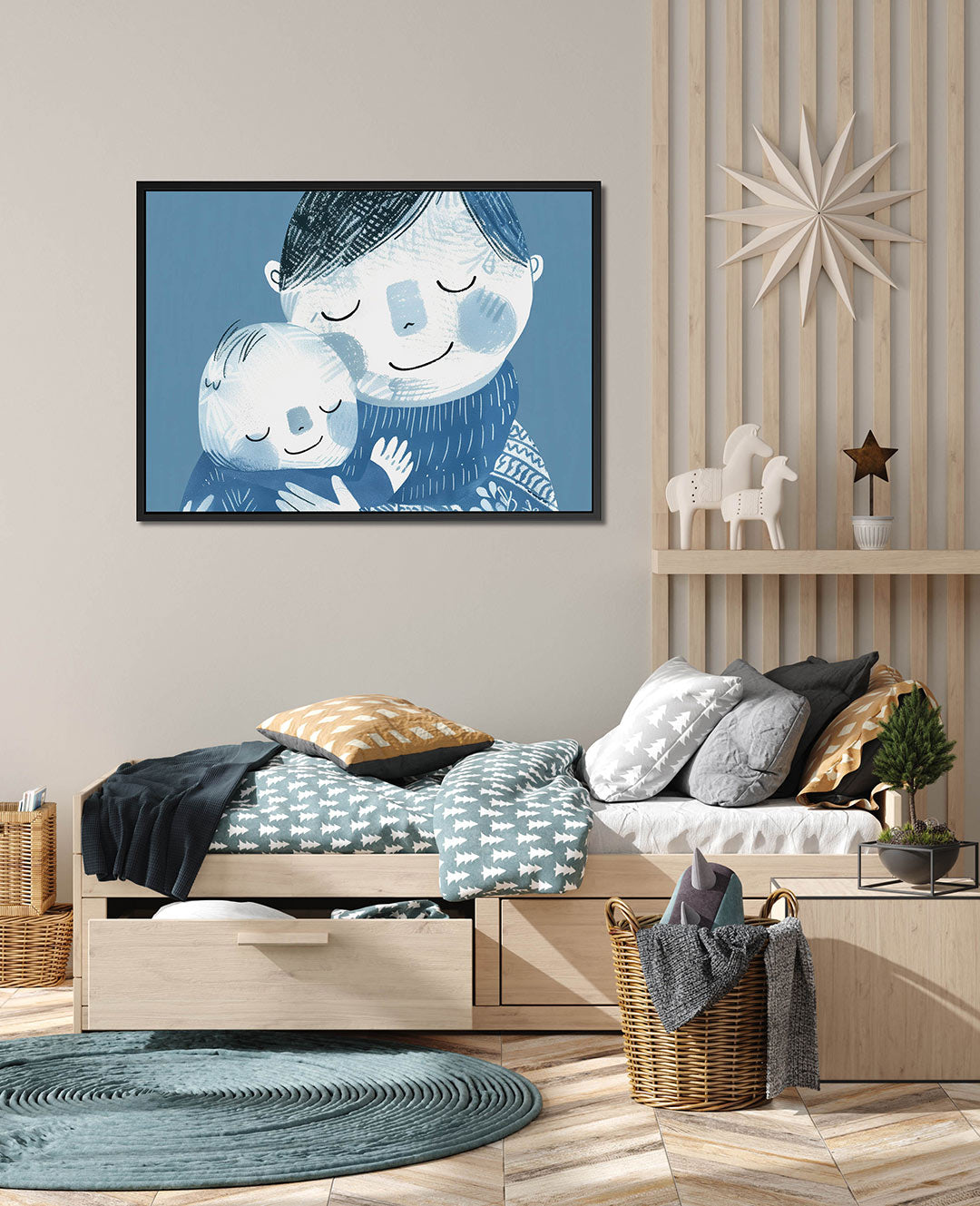 Knuffelende figuren Kunstwerk