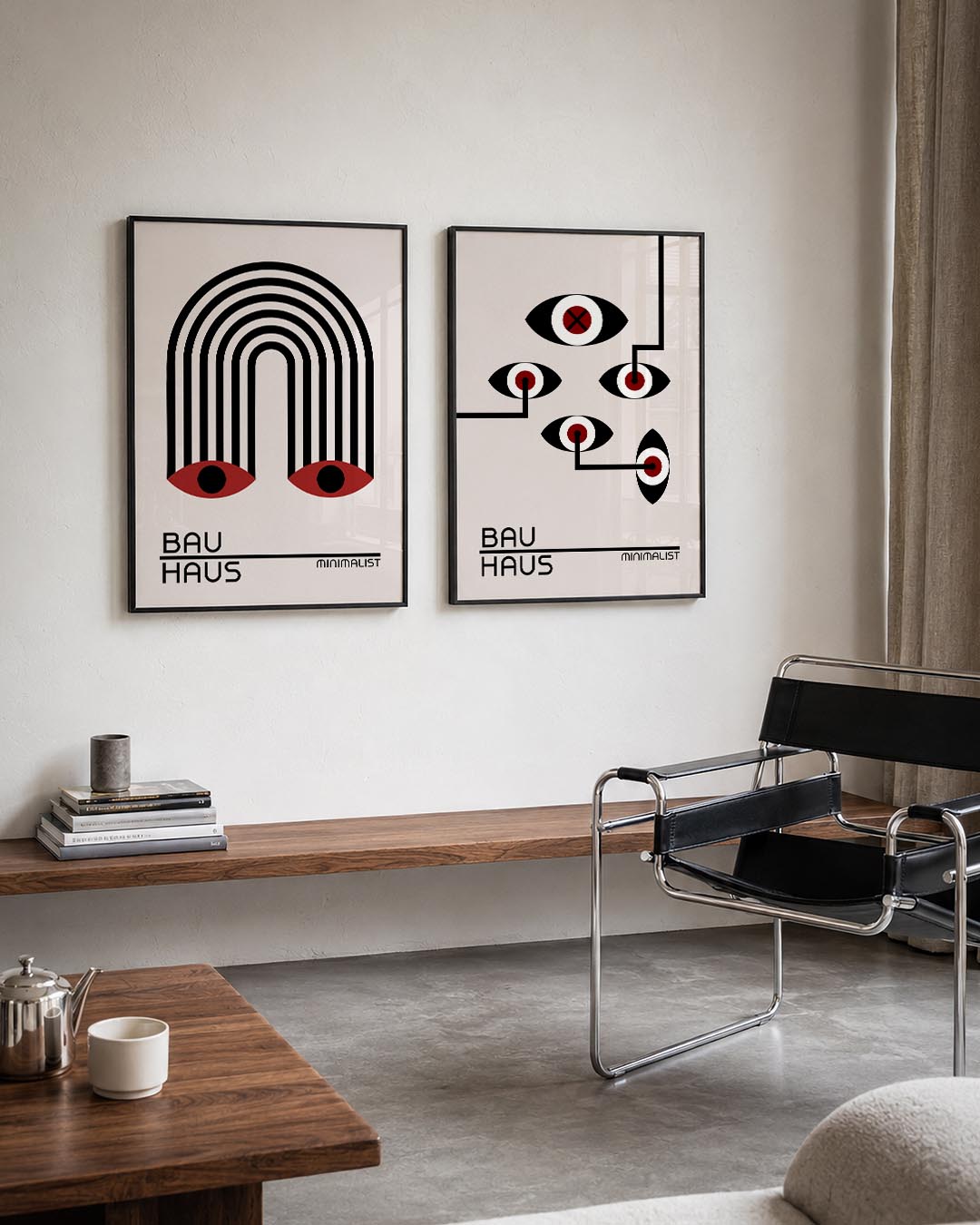 Lijnen en ogen Posterset