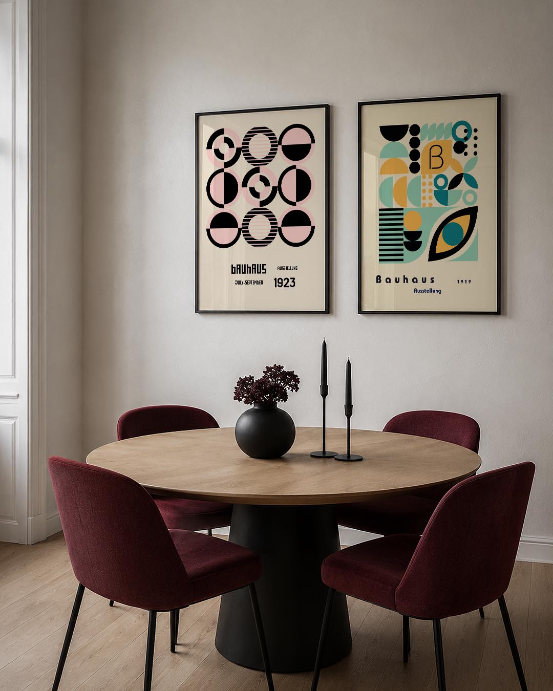 Cirkelpatronen en lijnen Posterset