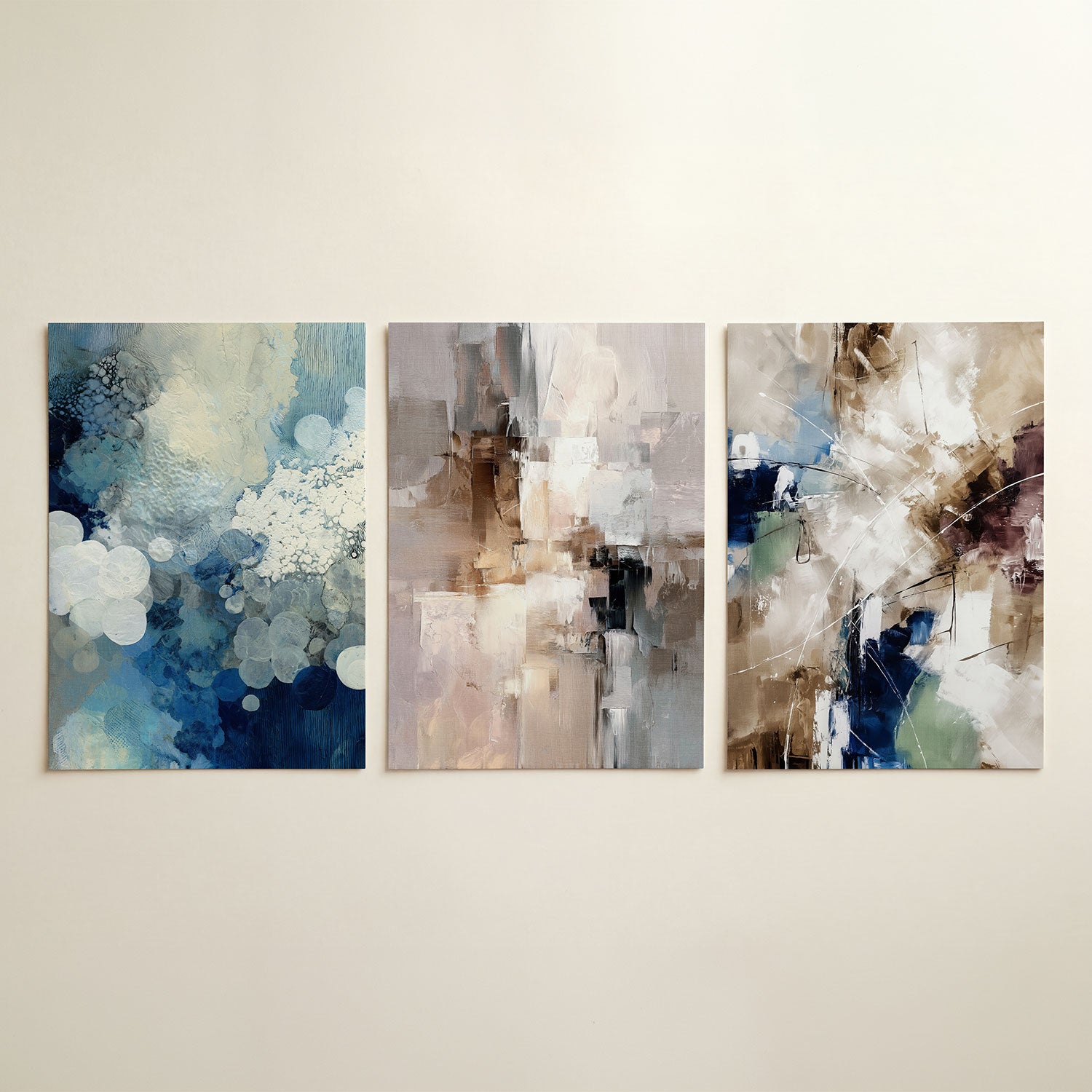 Kleurige cirkelcompositie Posterset