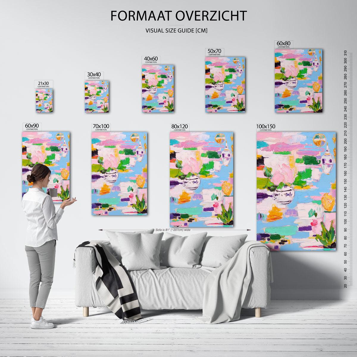 Bloem en vaas Poster