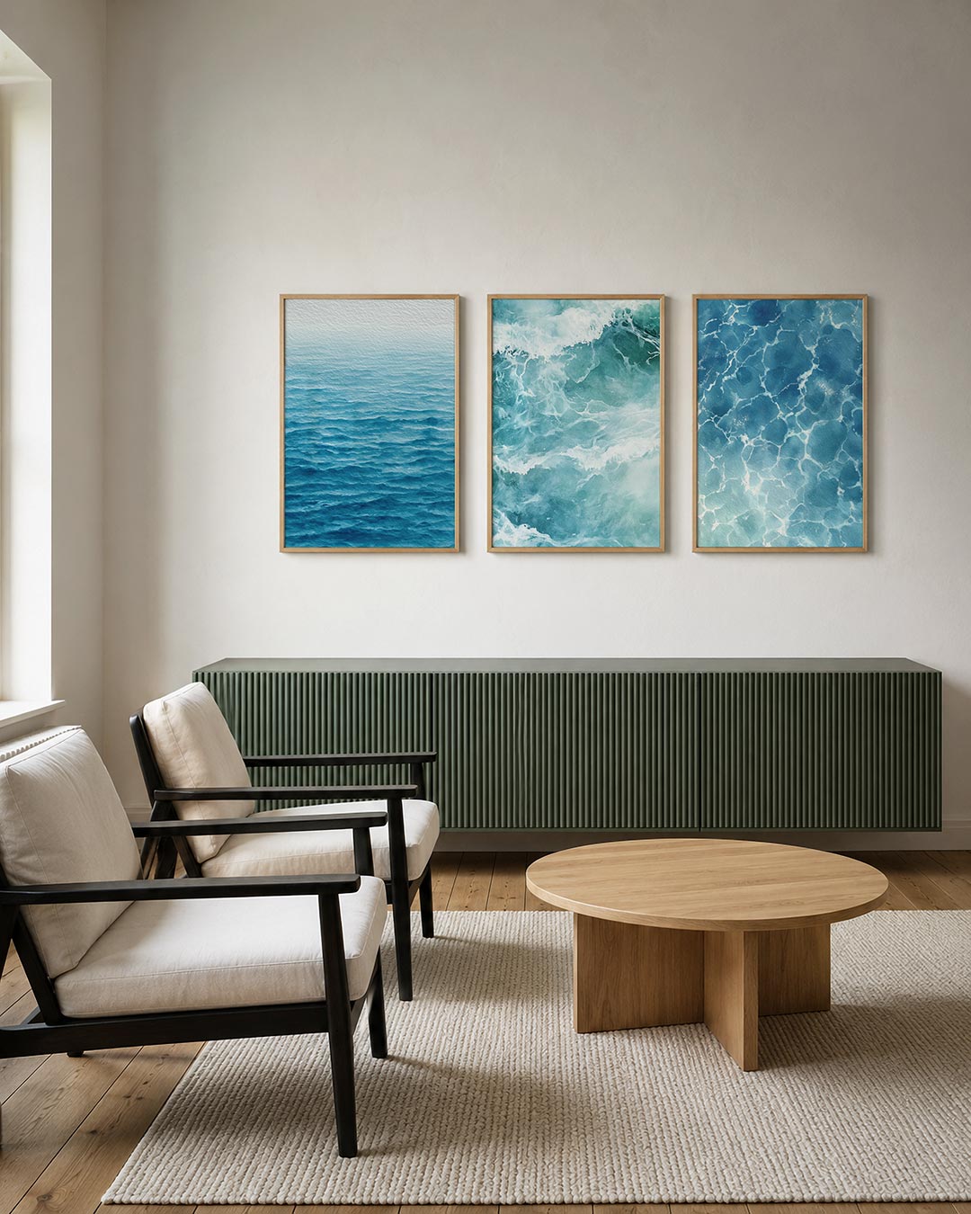 Golvend blauw Posterset
