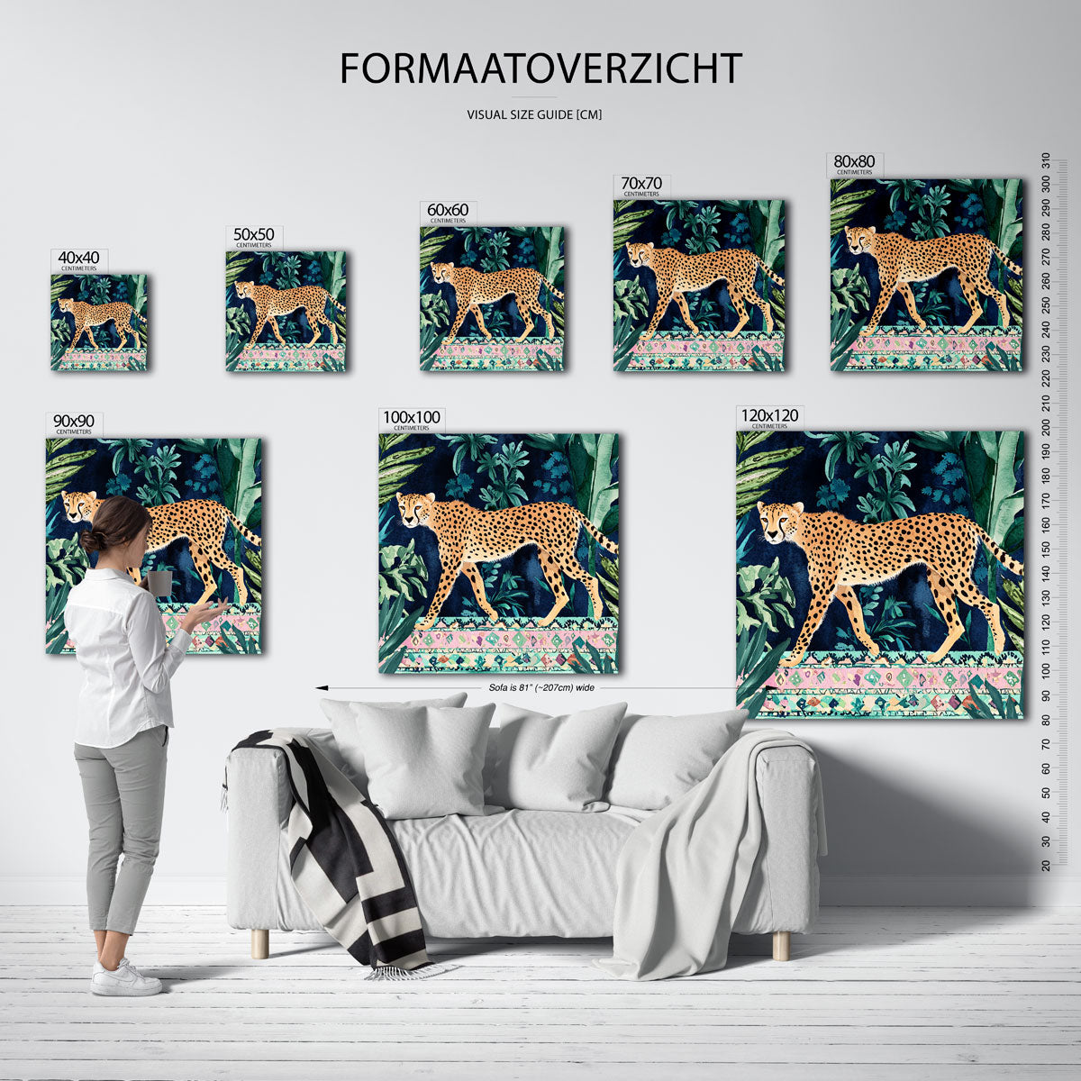 Luipaard in jungle Poster