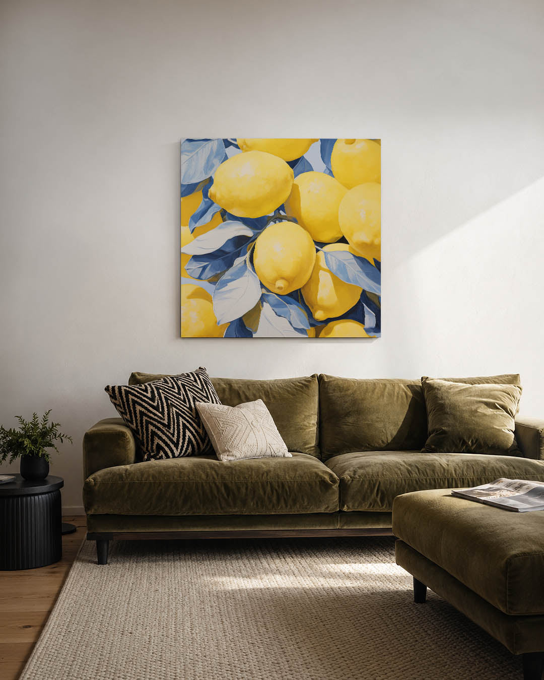 Citroenen en bladeren Kunstwerk