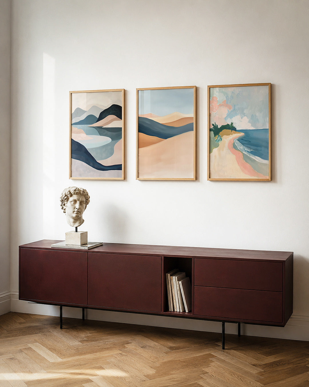 Zachte landschapvlakken Posterset