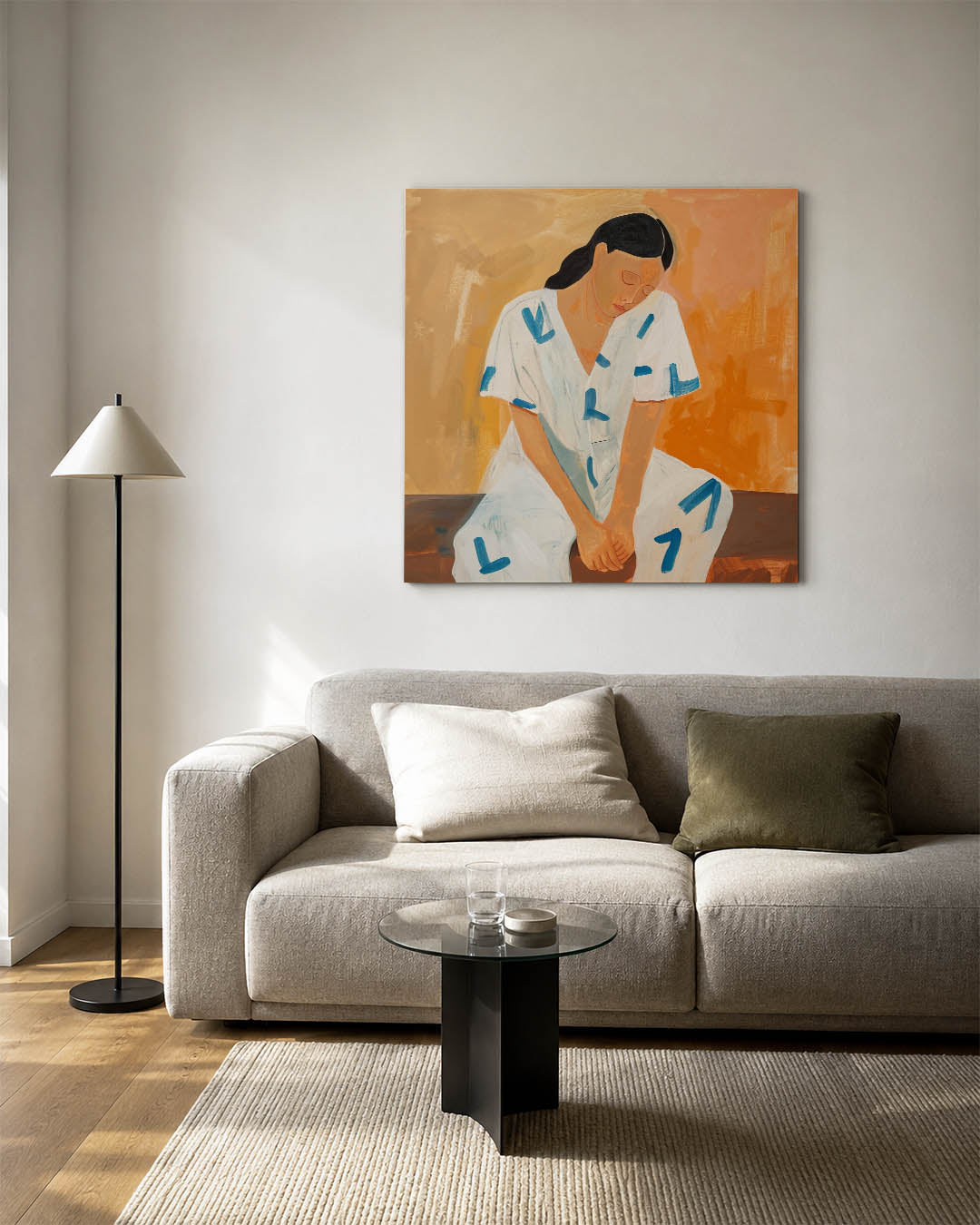 Dromerige vrouw Kunstwerk