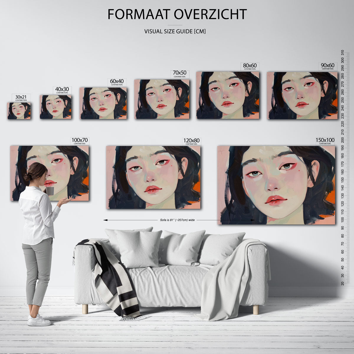 Portret van vrouw Poster