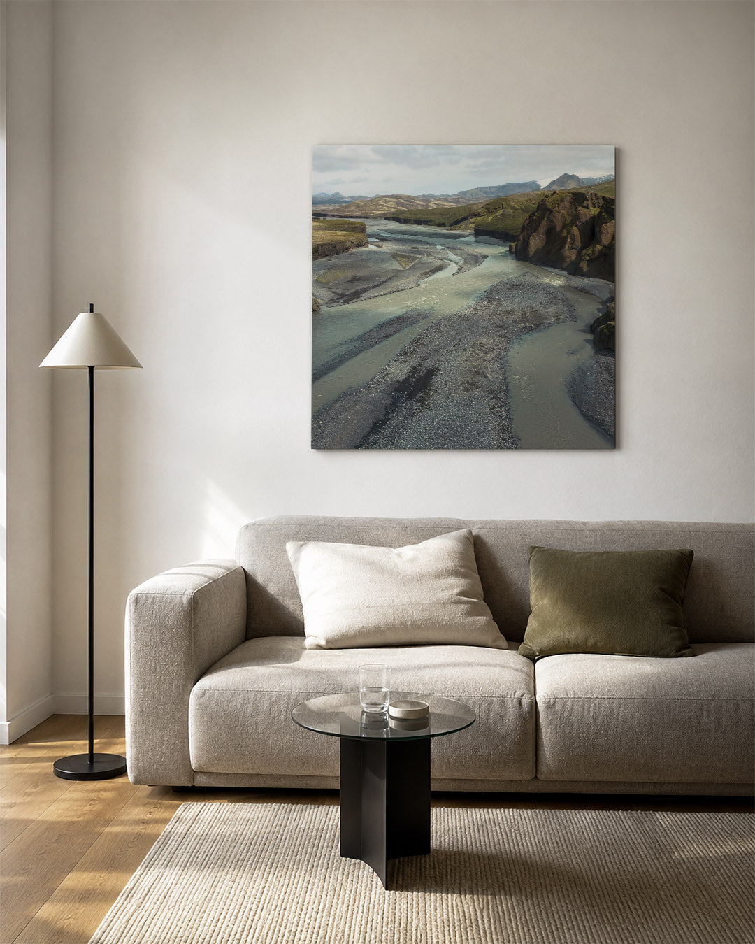 Rivierlandschap Kunstwerk
