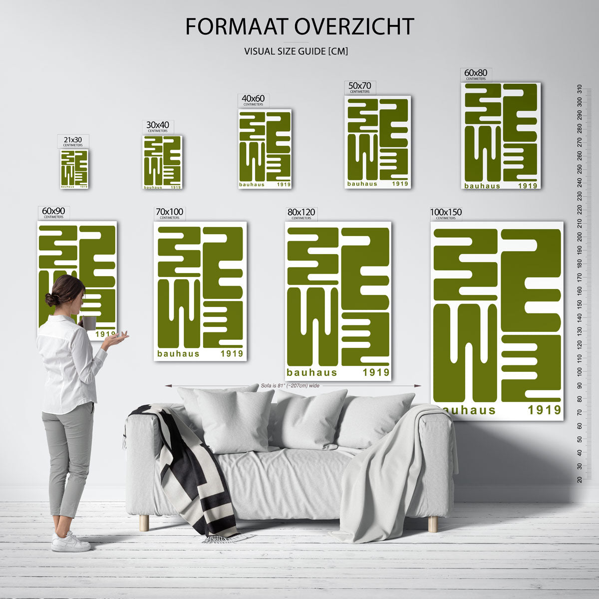 Vormritme en lijnen Poster
