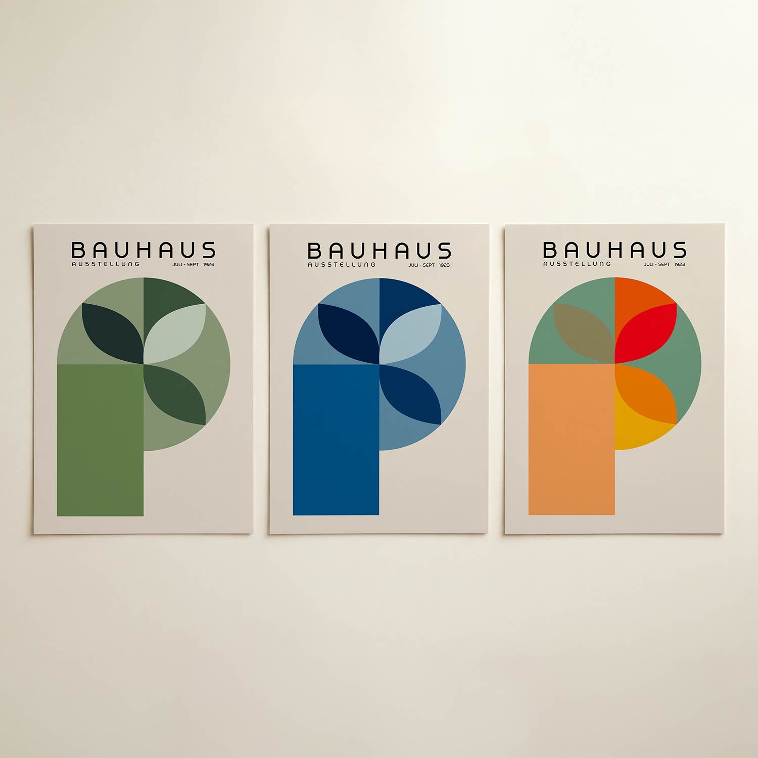 Groene vormen Posterset