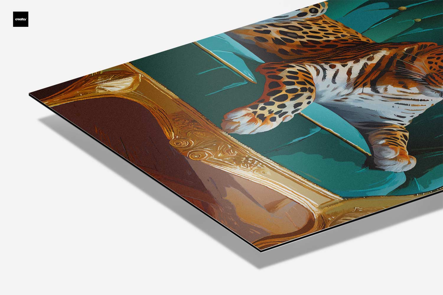 Luxe Luipaard op Sofa Kunstwerk