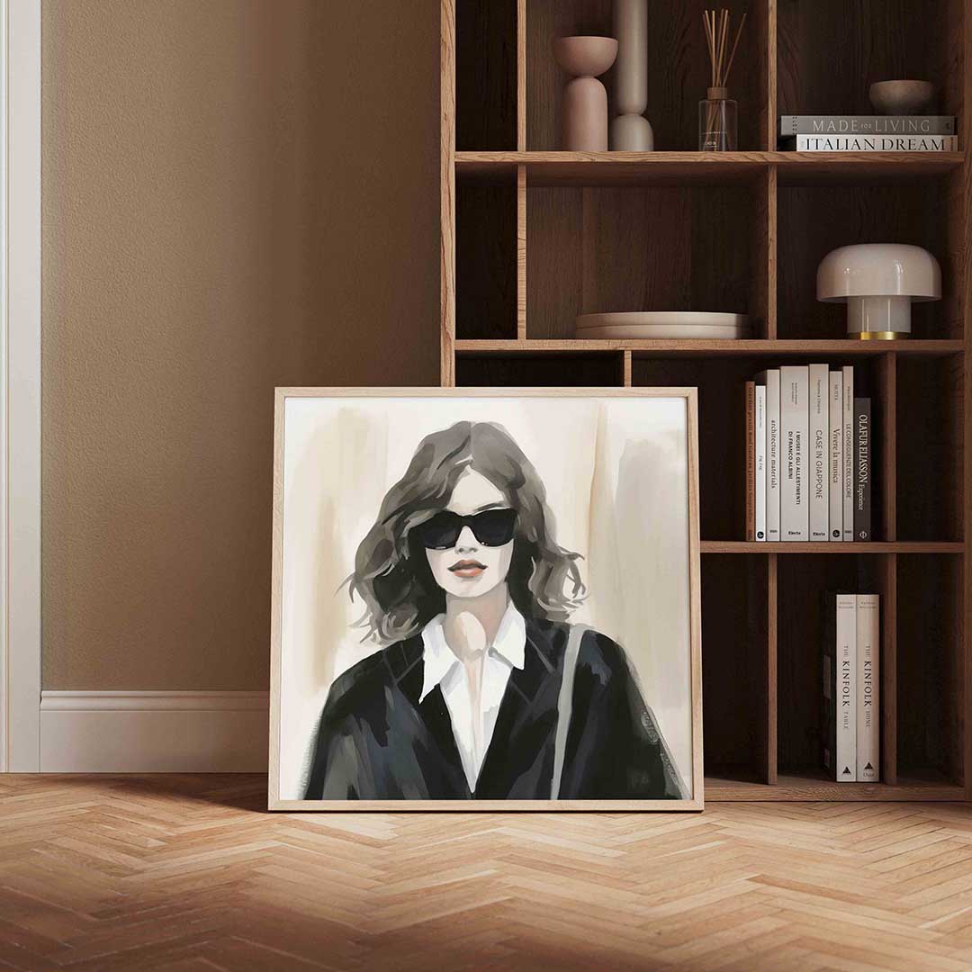 Vrouw met zonnebril Poster