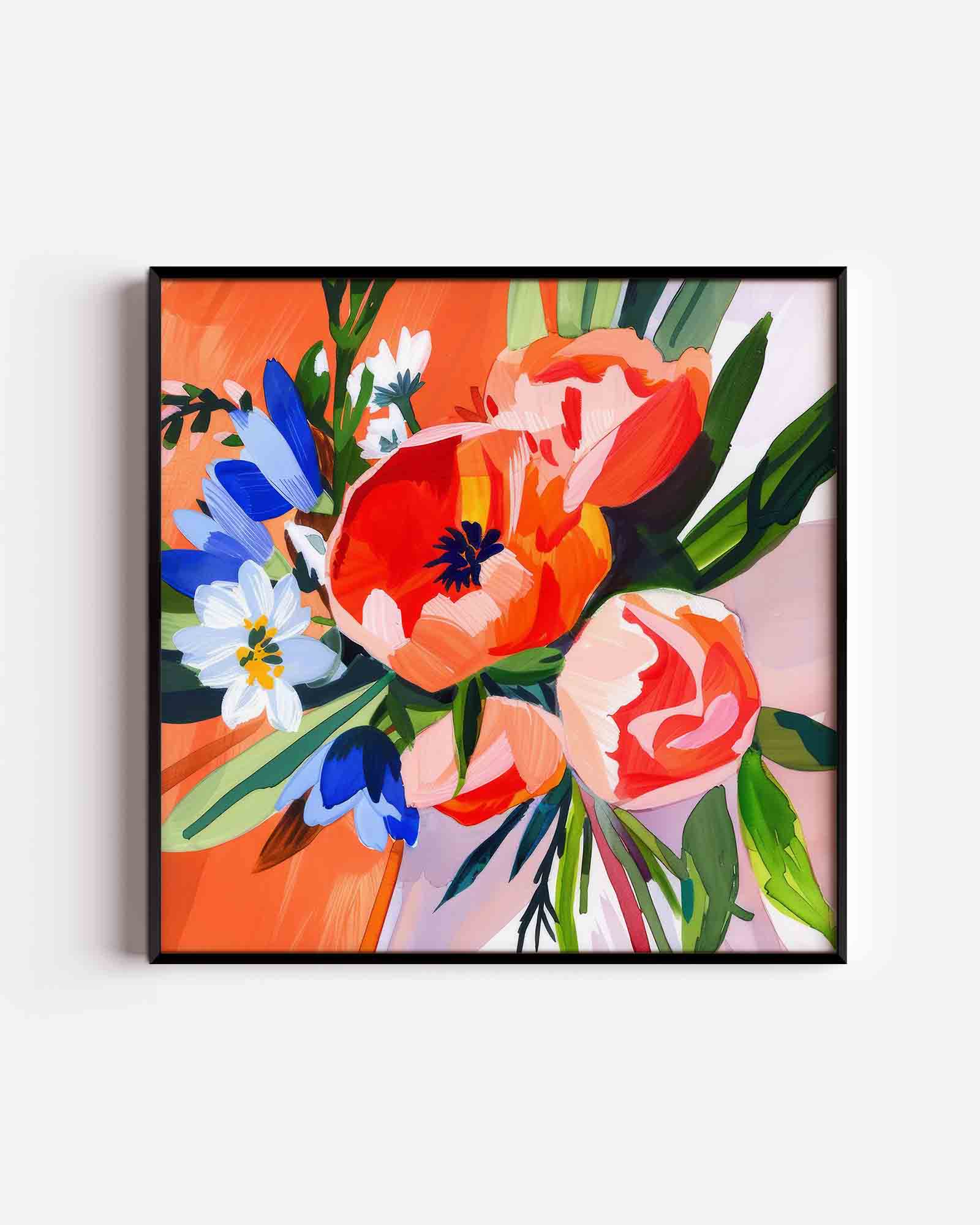 Bloemen en bladeren Poster