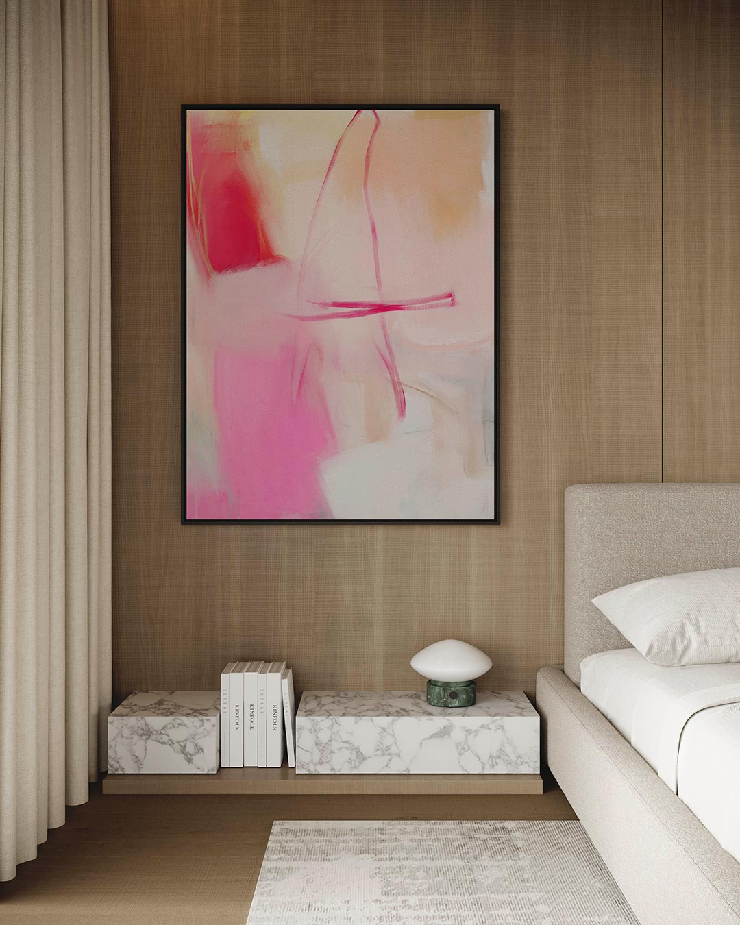Vloeiende kleurencompositie Kunstwerk