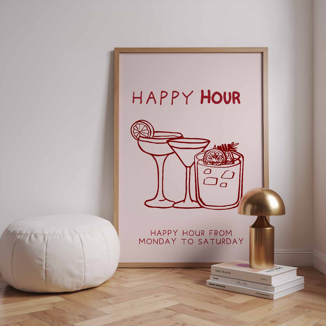 Gezellige Happy Hour Poster-WallArtistic