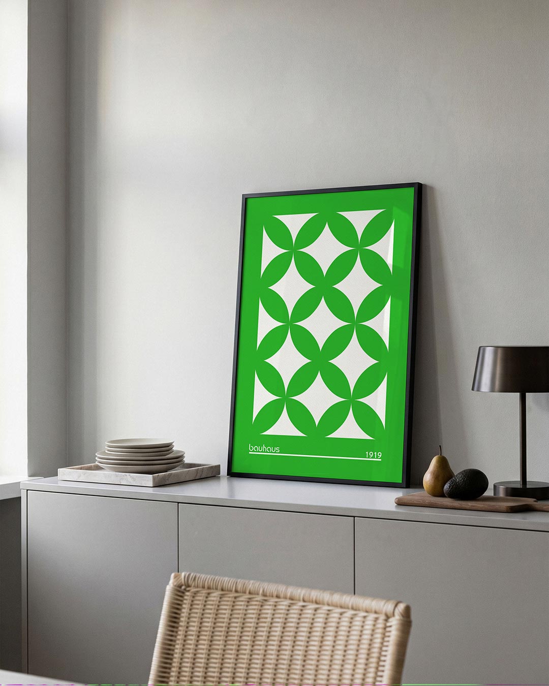 Groene vormenritme Poster