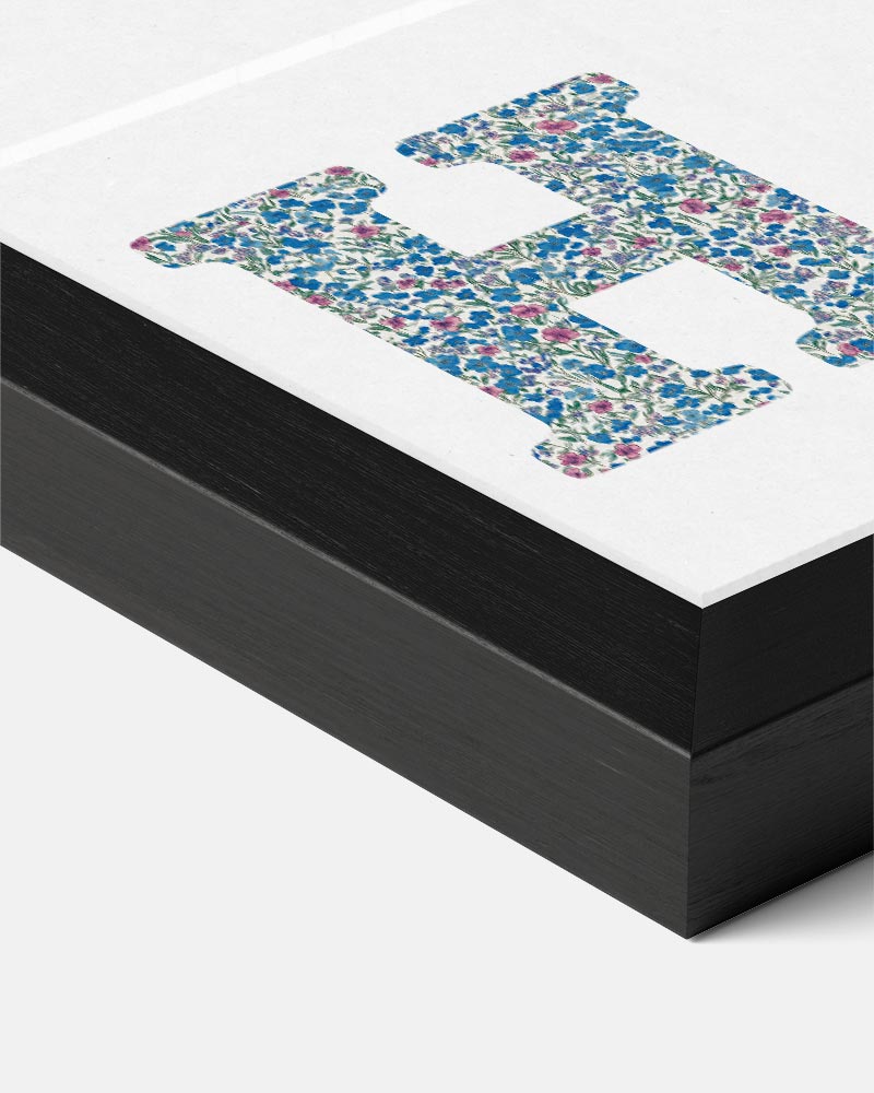 Bloemen Initialen Poster-WallArtistic
