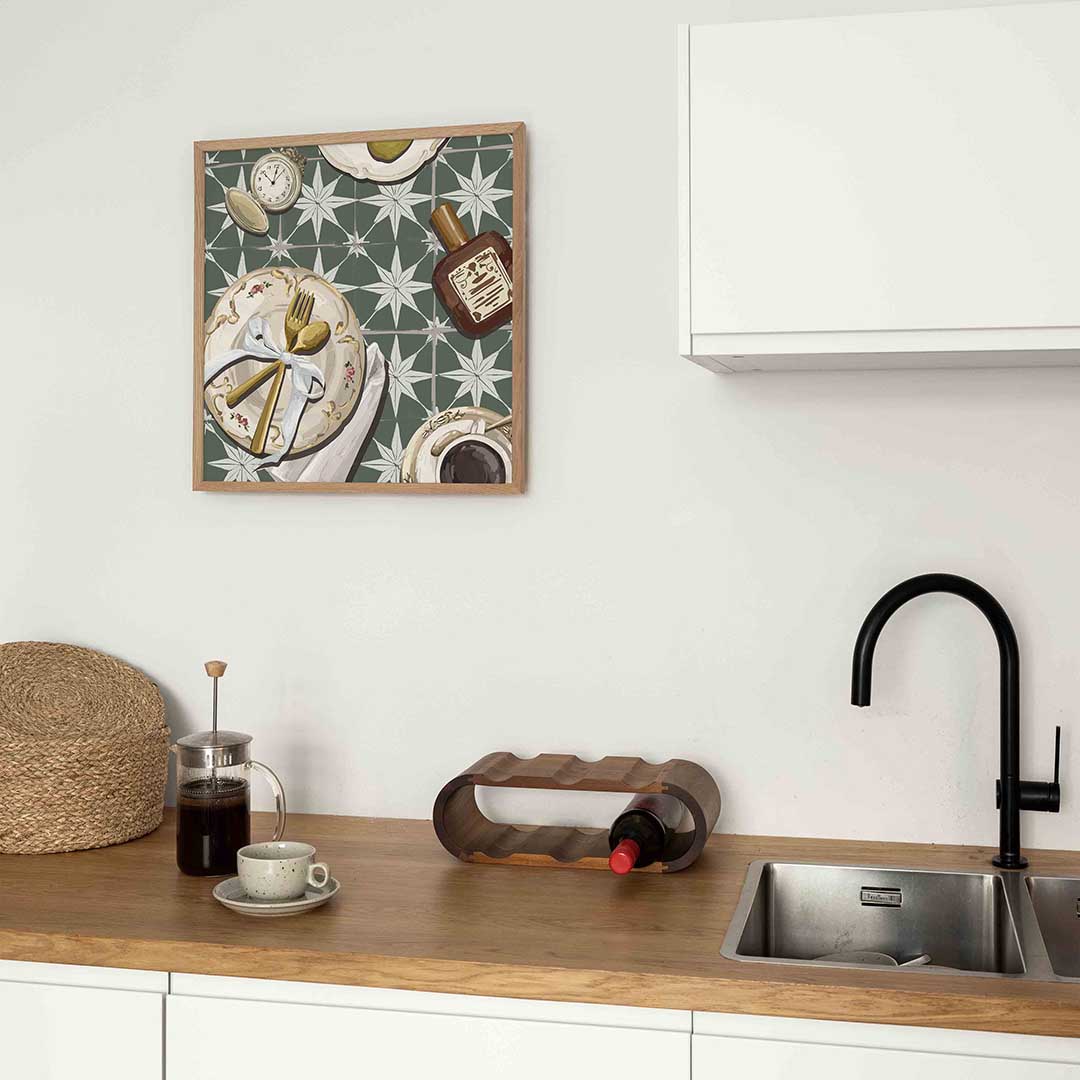 Decoratieve tafelsetting Poster