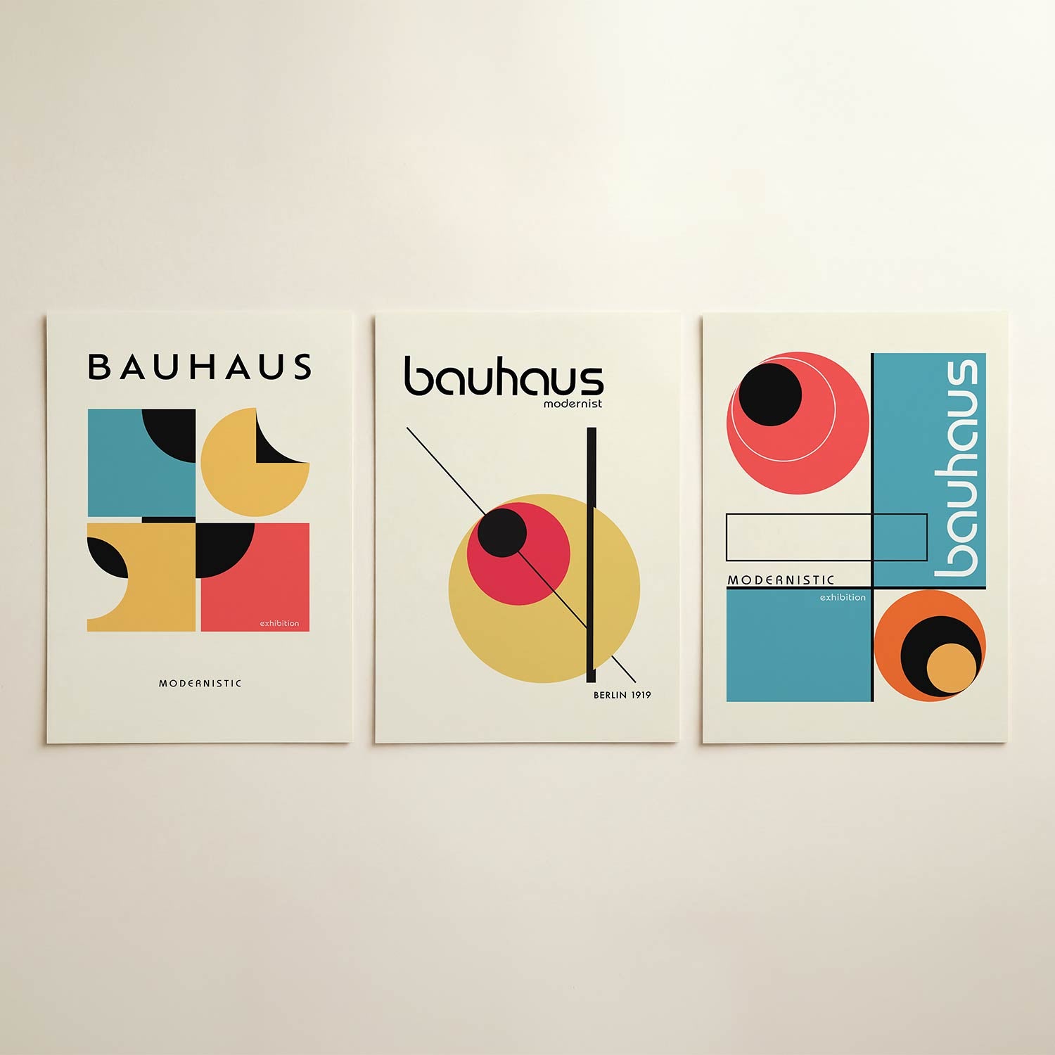 Vormen en kleurvlakken Posterset