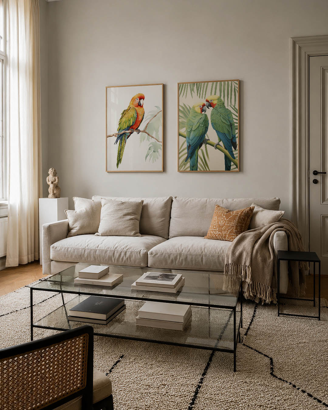 Vogel en tak Posterset
