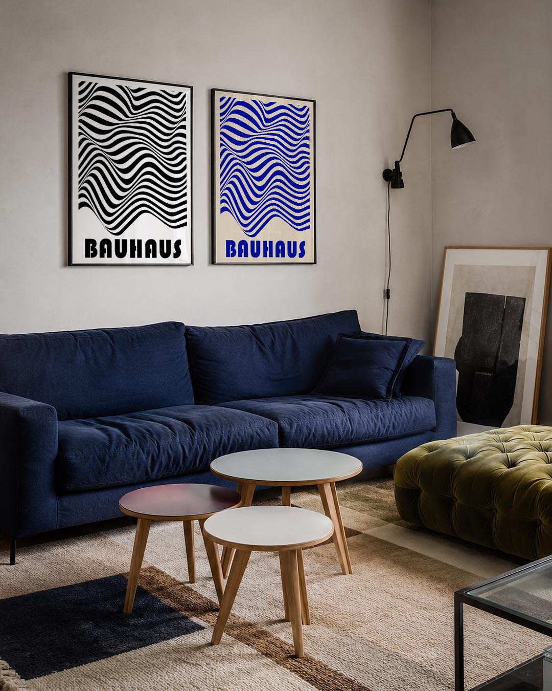 Golvend lijnenspel Posterset
