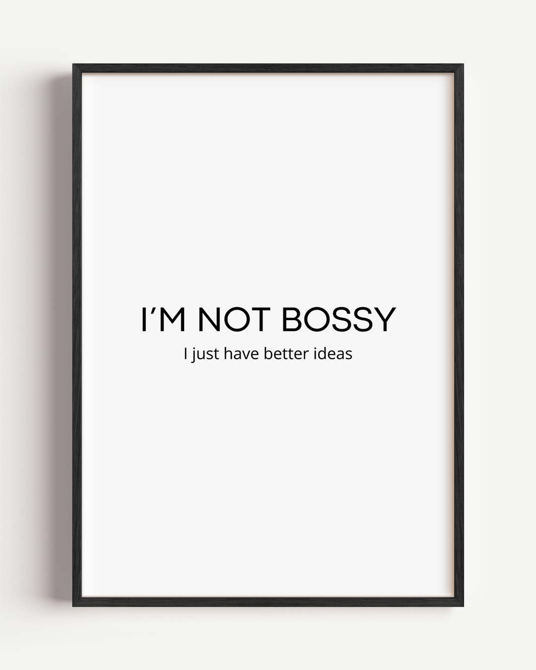 Motivatieposter "Niet Bazig Poster-WallArtistic