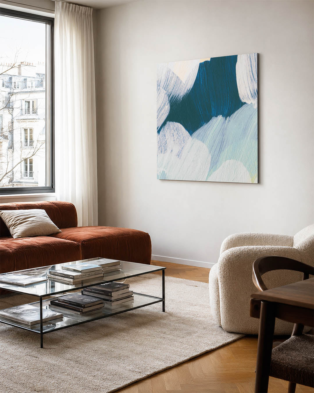 Dynamische borstelvegen Kunstwerk