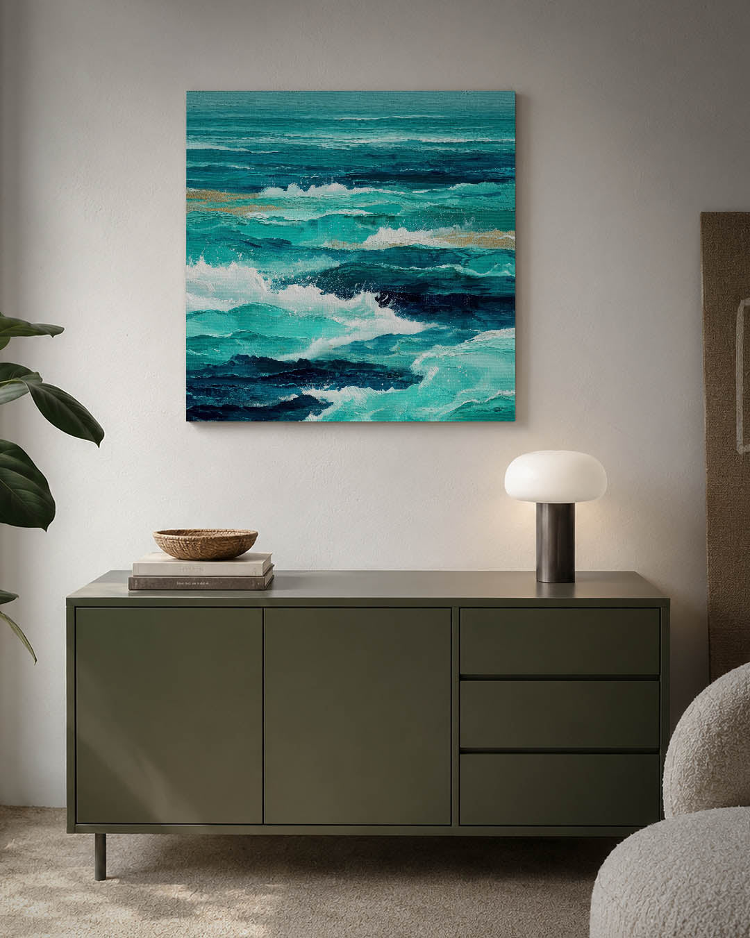 Dynamische zee Kunstwerk