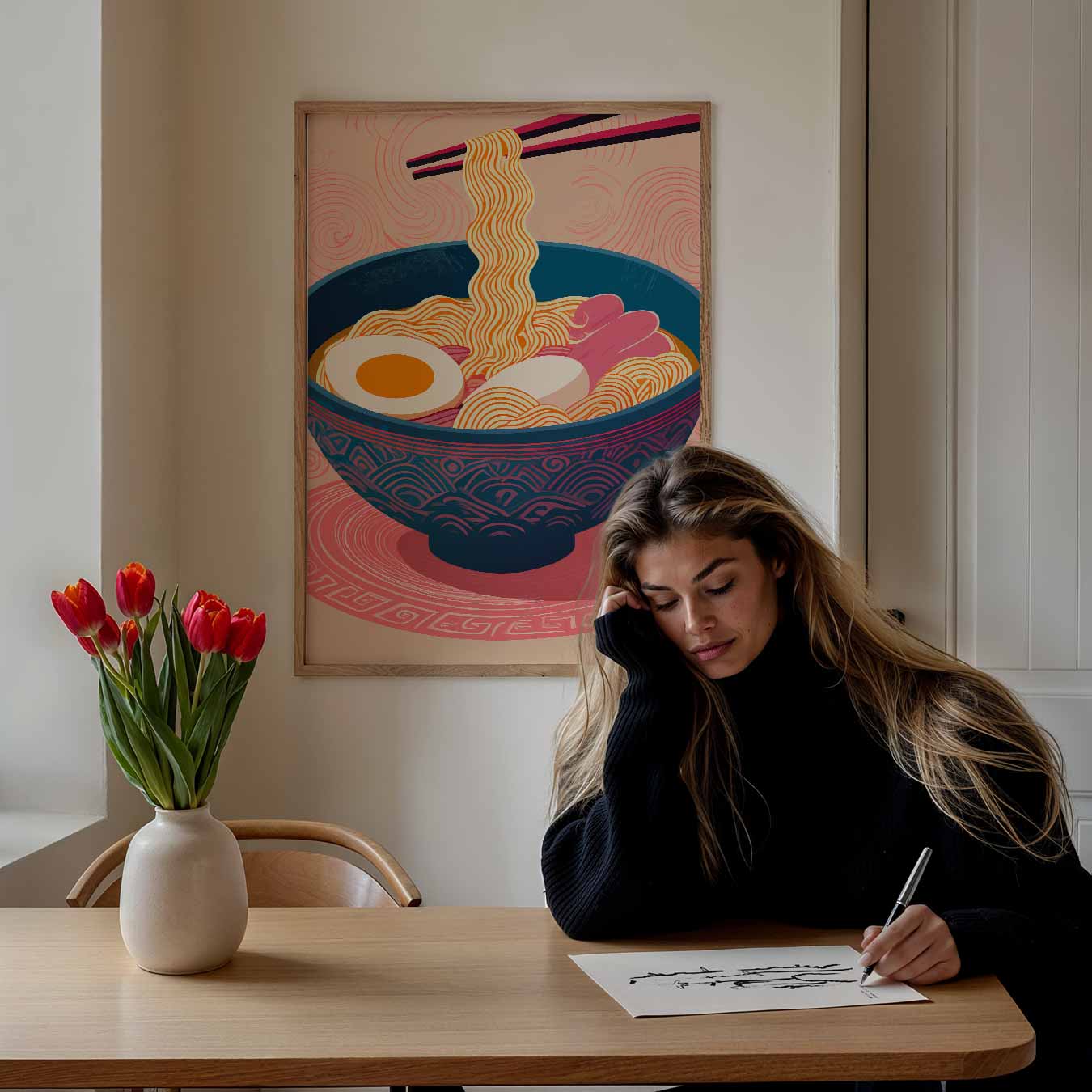 Ramen Liefhebbers Poster-WallArtistic