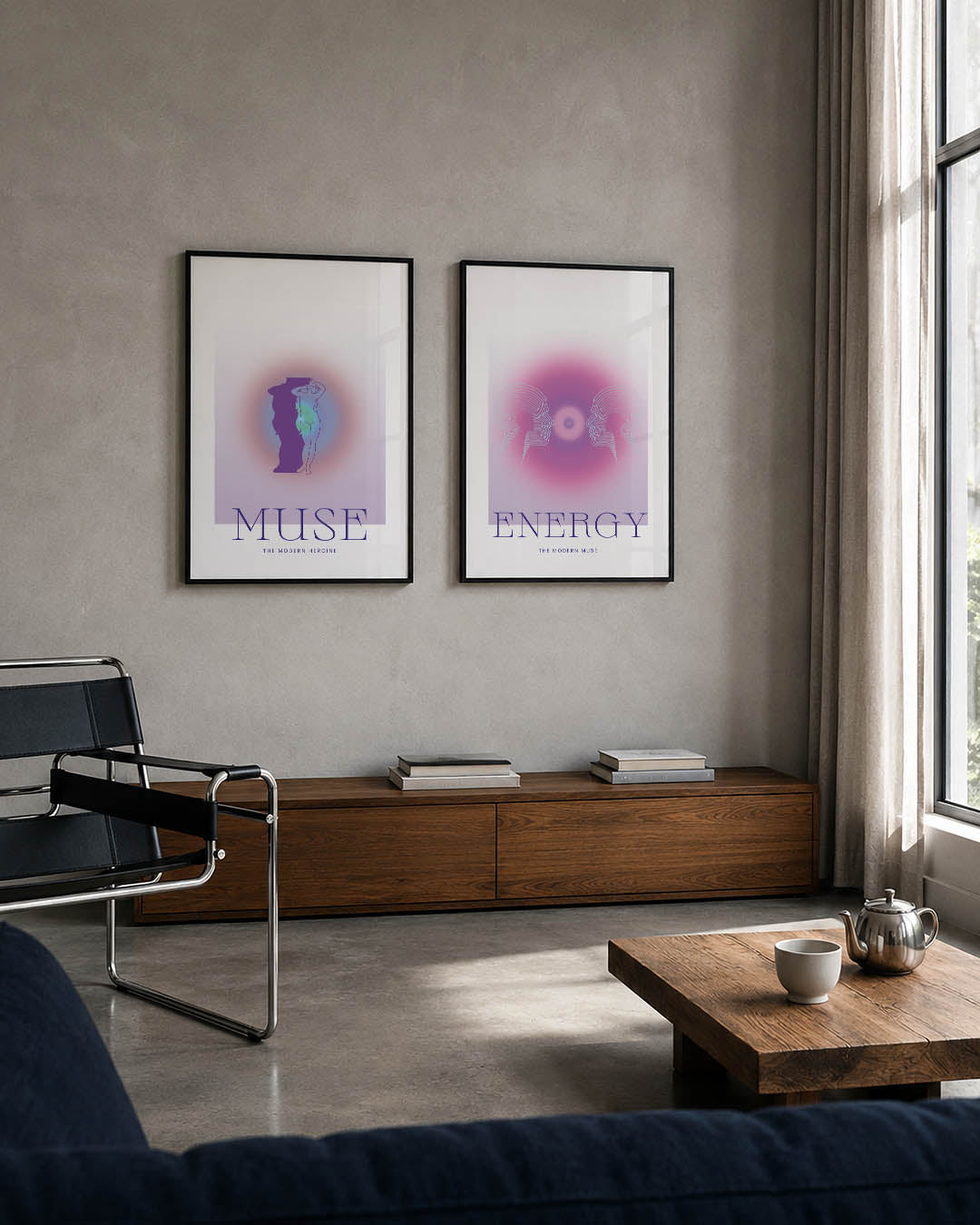 Kleurrijke silhouetten Posterset