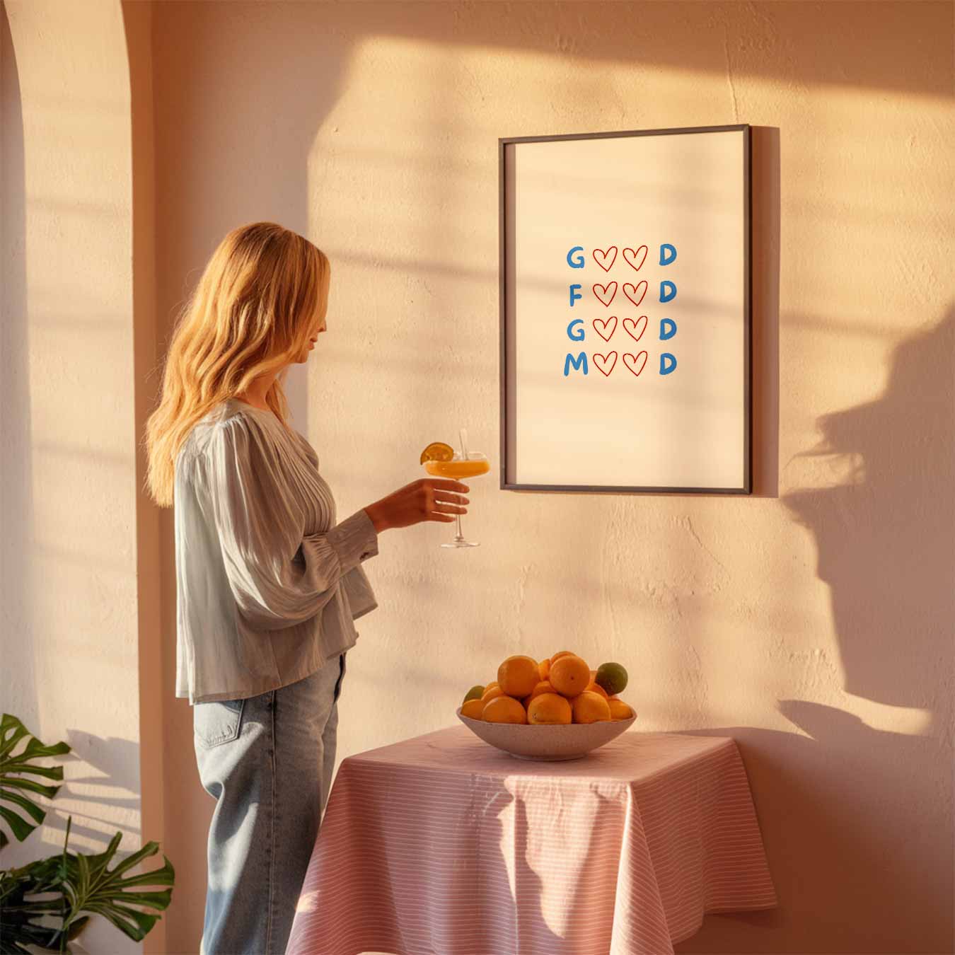Vrolijke Hartjes Poster-WallArtistic