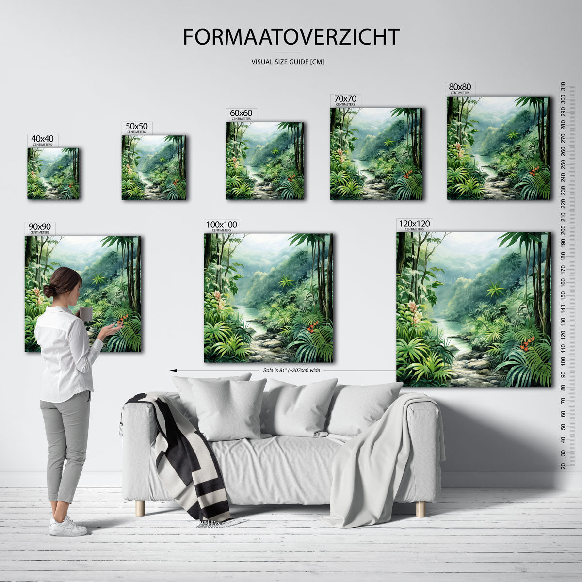 Tropisch landschap Poster