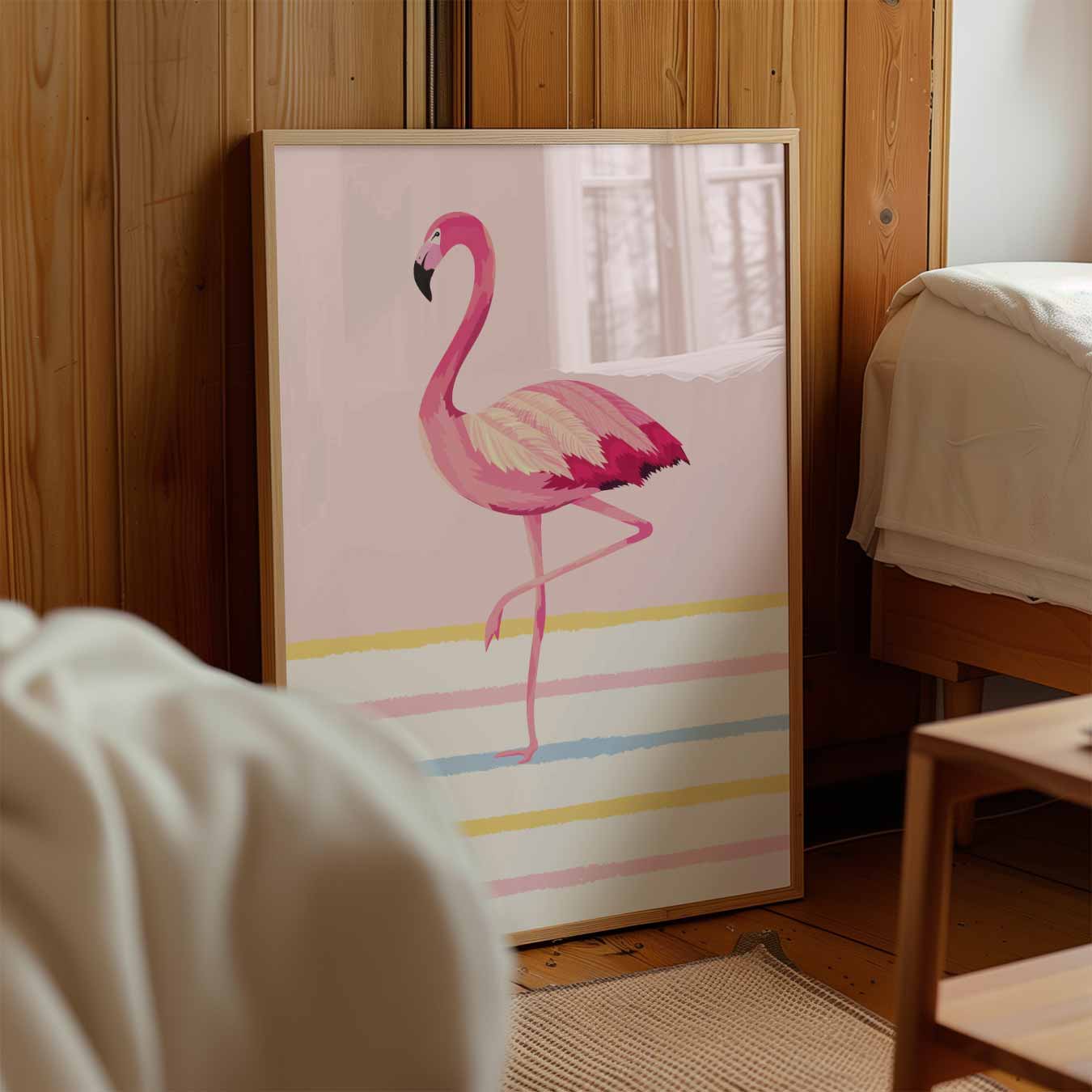 Flamingo Elegantie Poster-WallArtistic