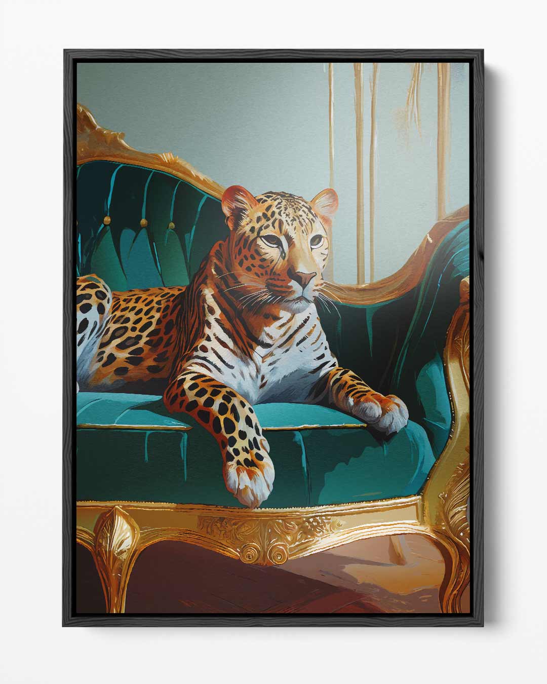 Luxe Luipaard op Sofa Kunstwerk