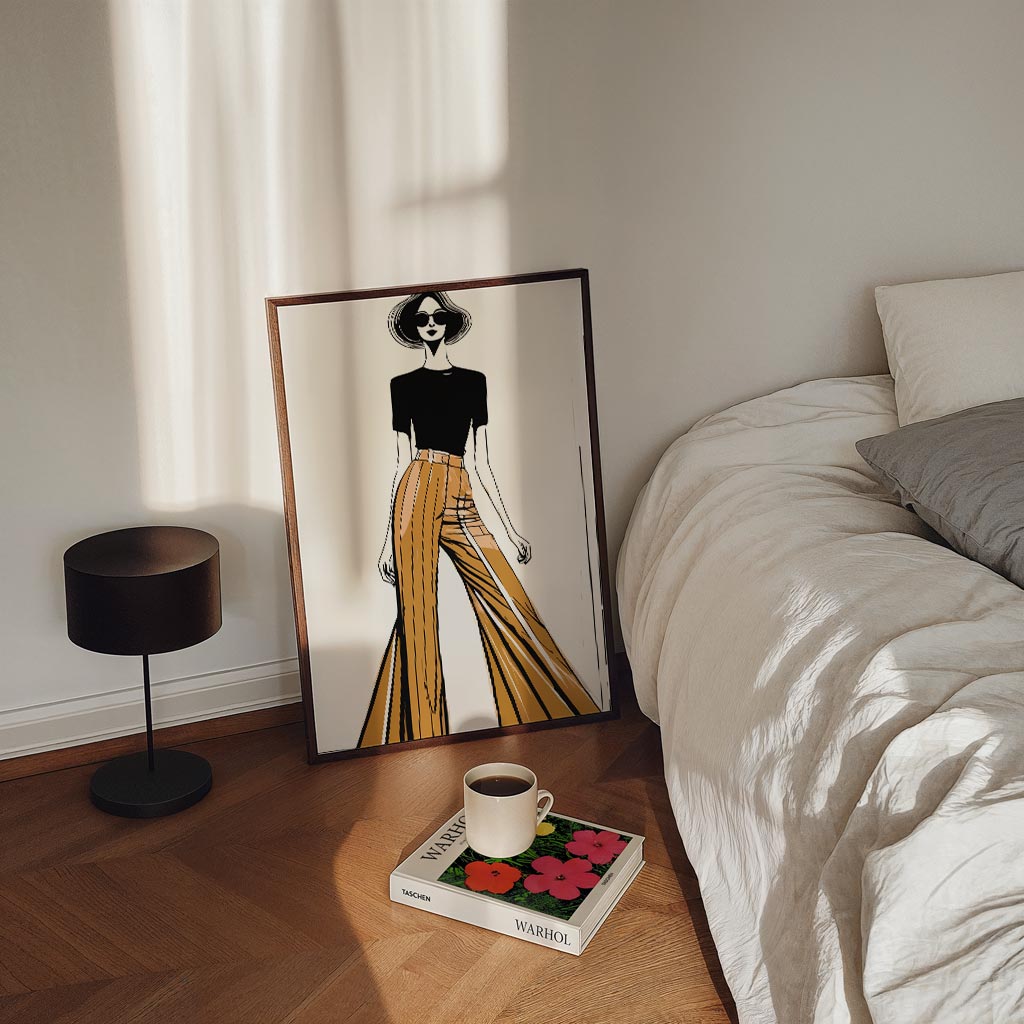 Trendy Fashionista Illustratie Poster-WallArtistic
