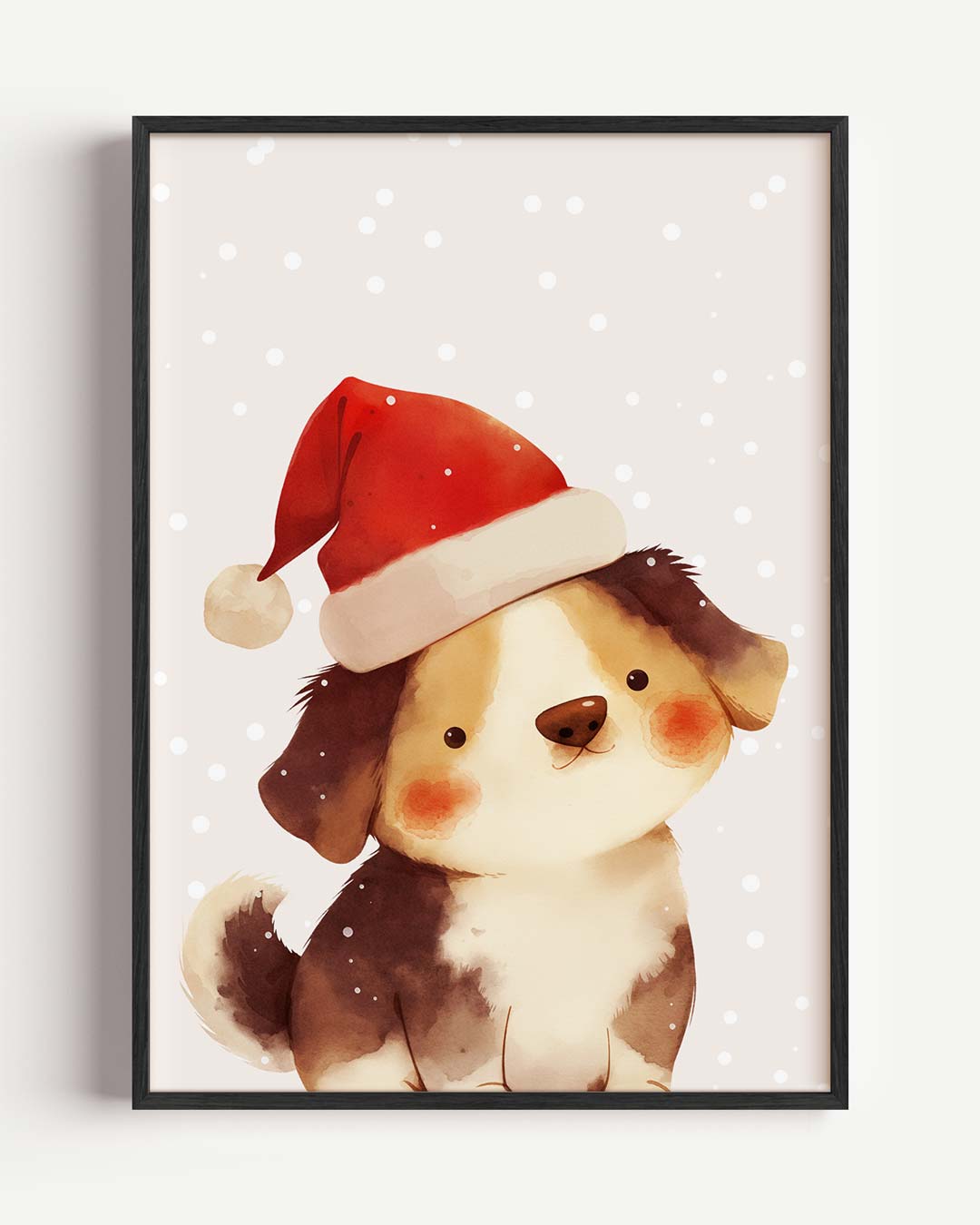 Schattige Kerst Puppy Poster-WallArtistic