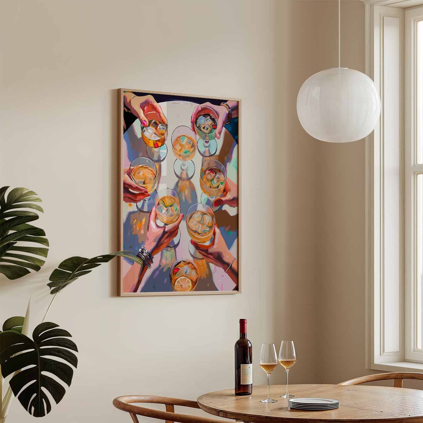 Gezellige Cheers Avond Poster-WallArtistic