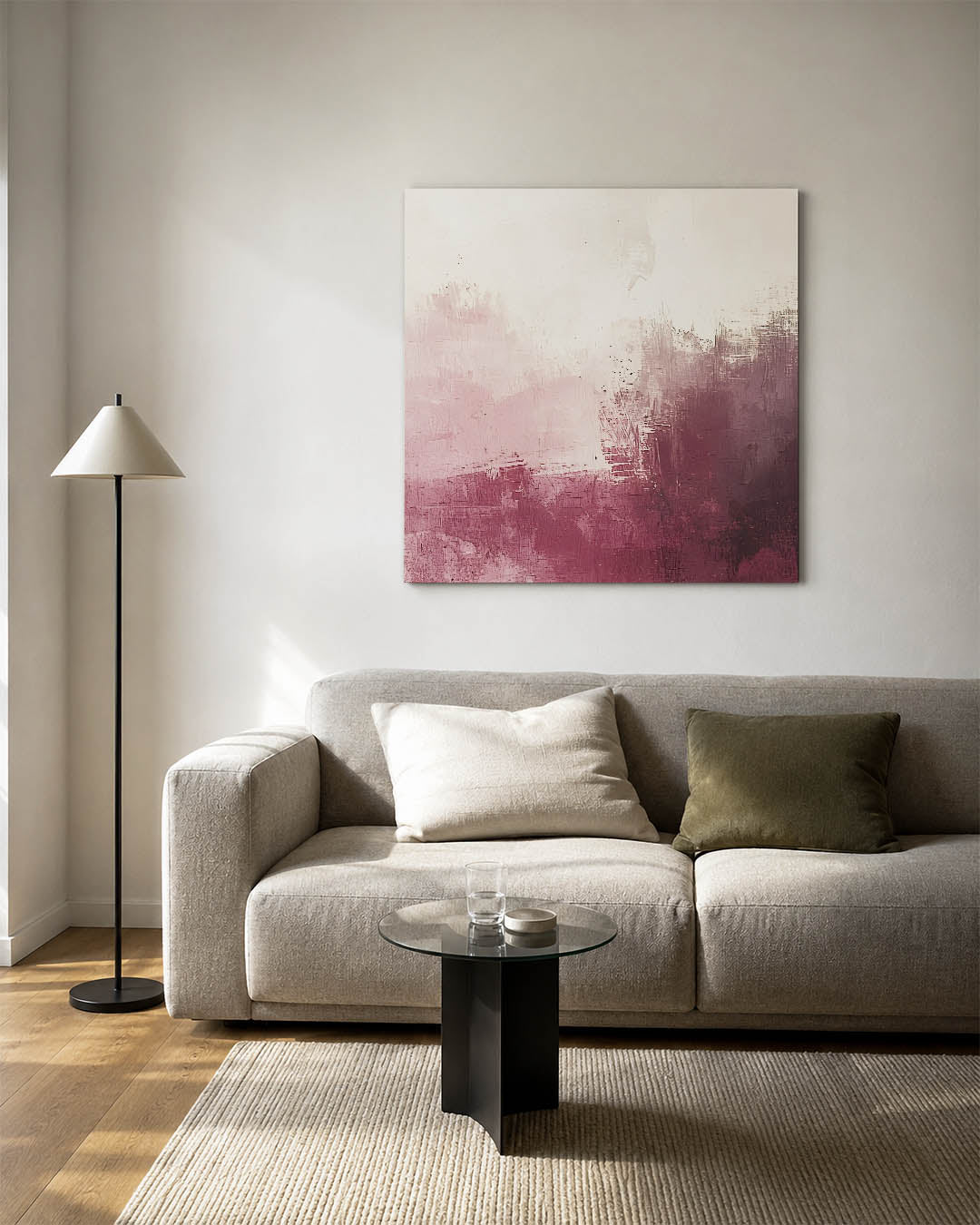 Gelaagde kleurencompositie Kunstwerk