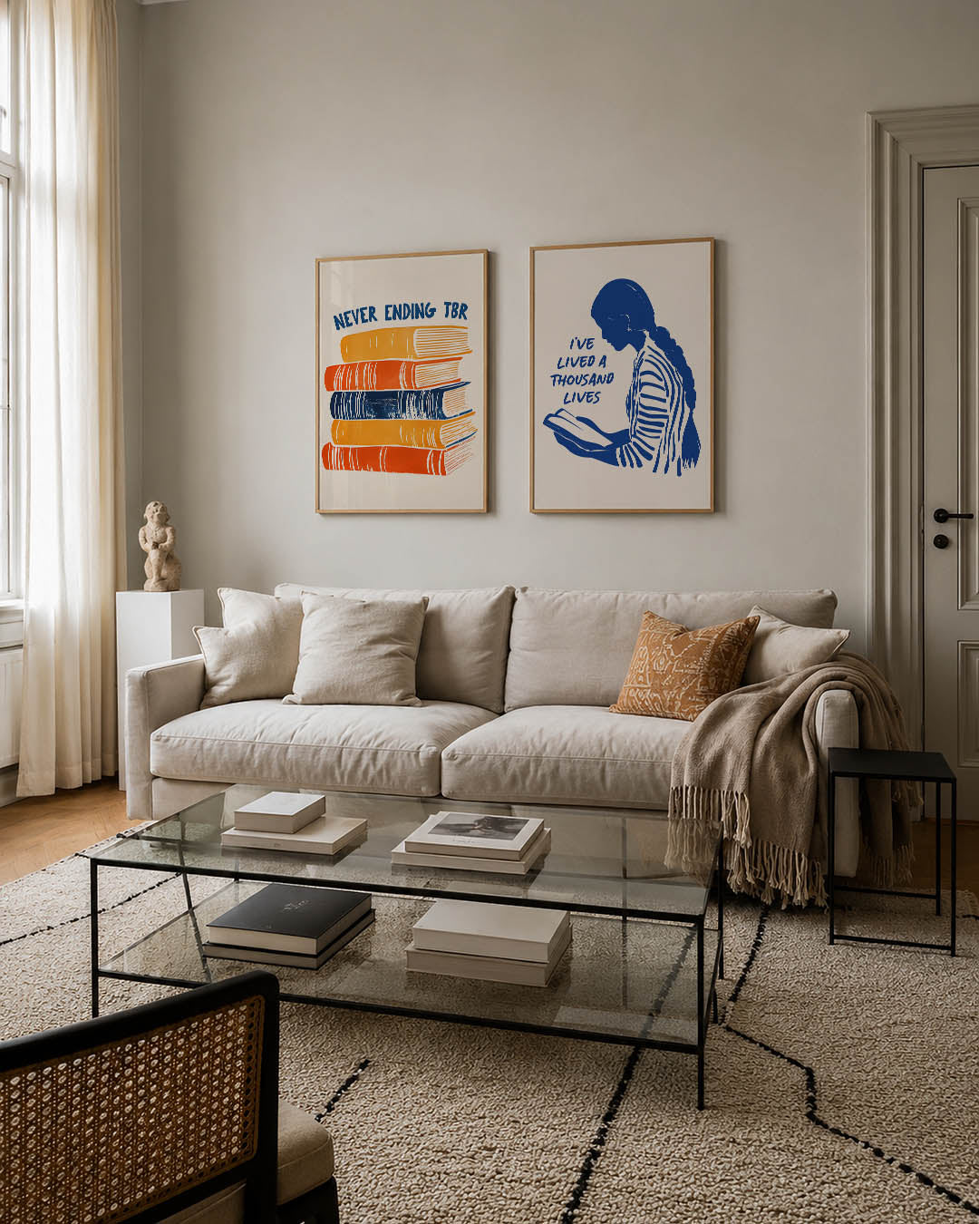 Boekenstapel kleurrijk Posterset