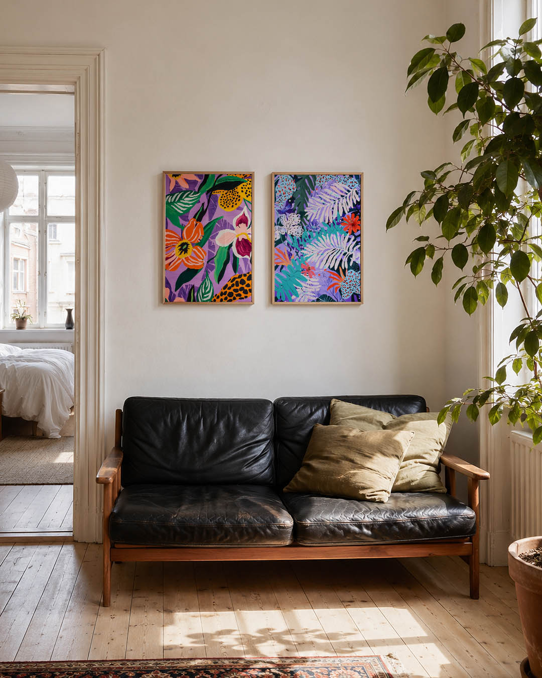 Kleurrijke bloemenpracht Posterset