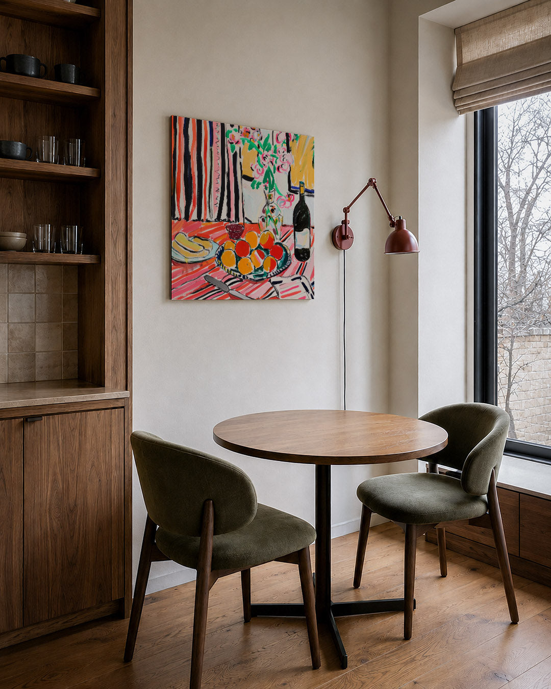 Kleurrijke tafelsetting Kunstwerk