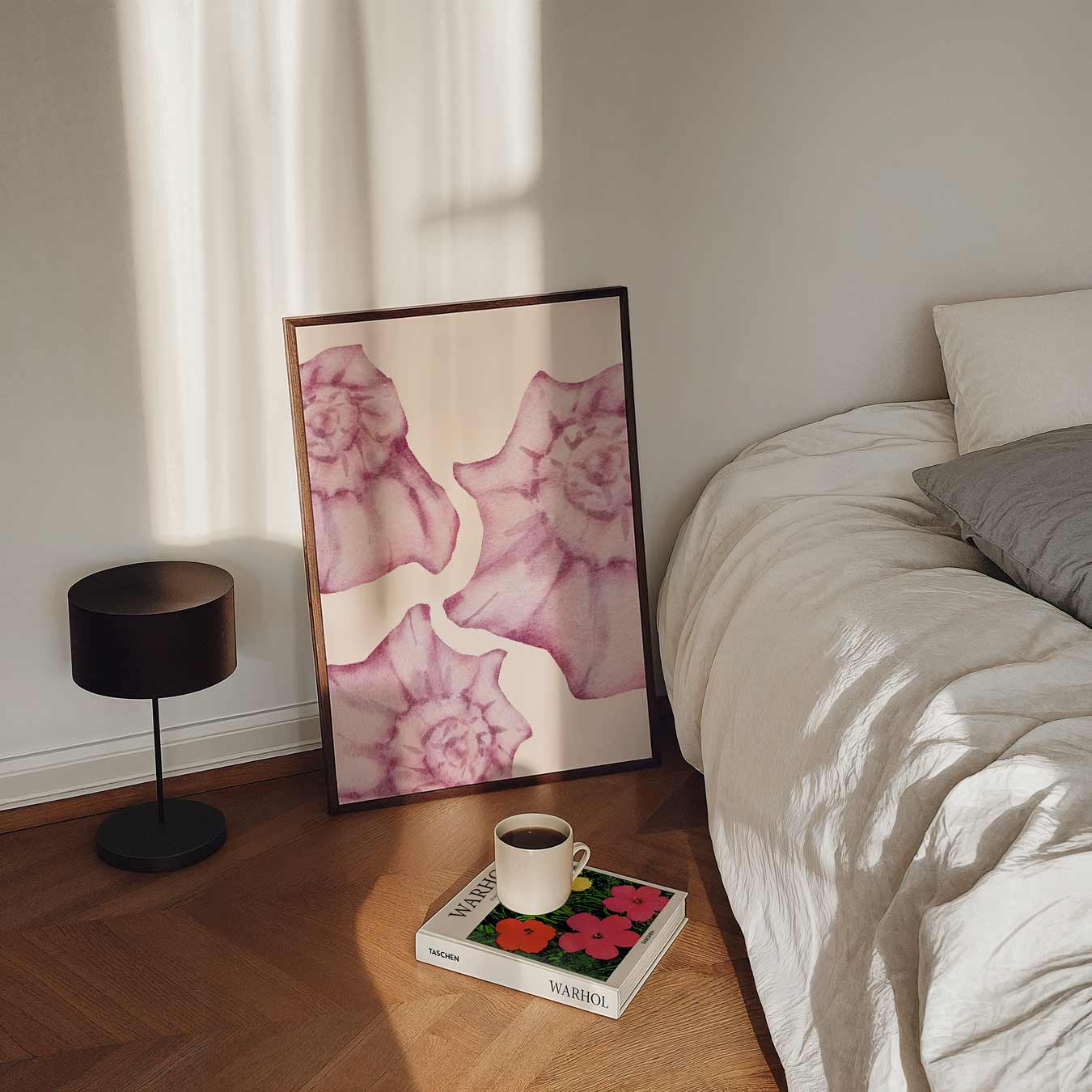 Roodpaarse Schelpen Poster-WallArtistic