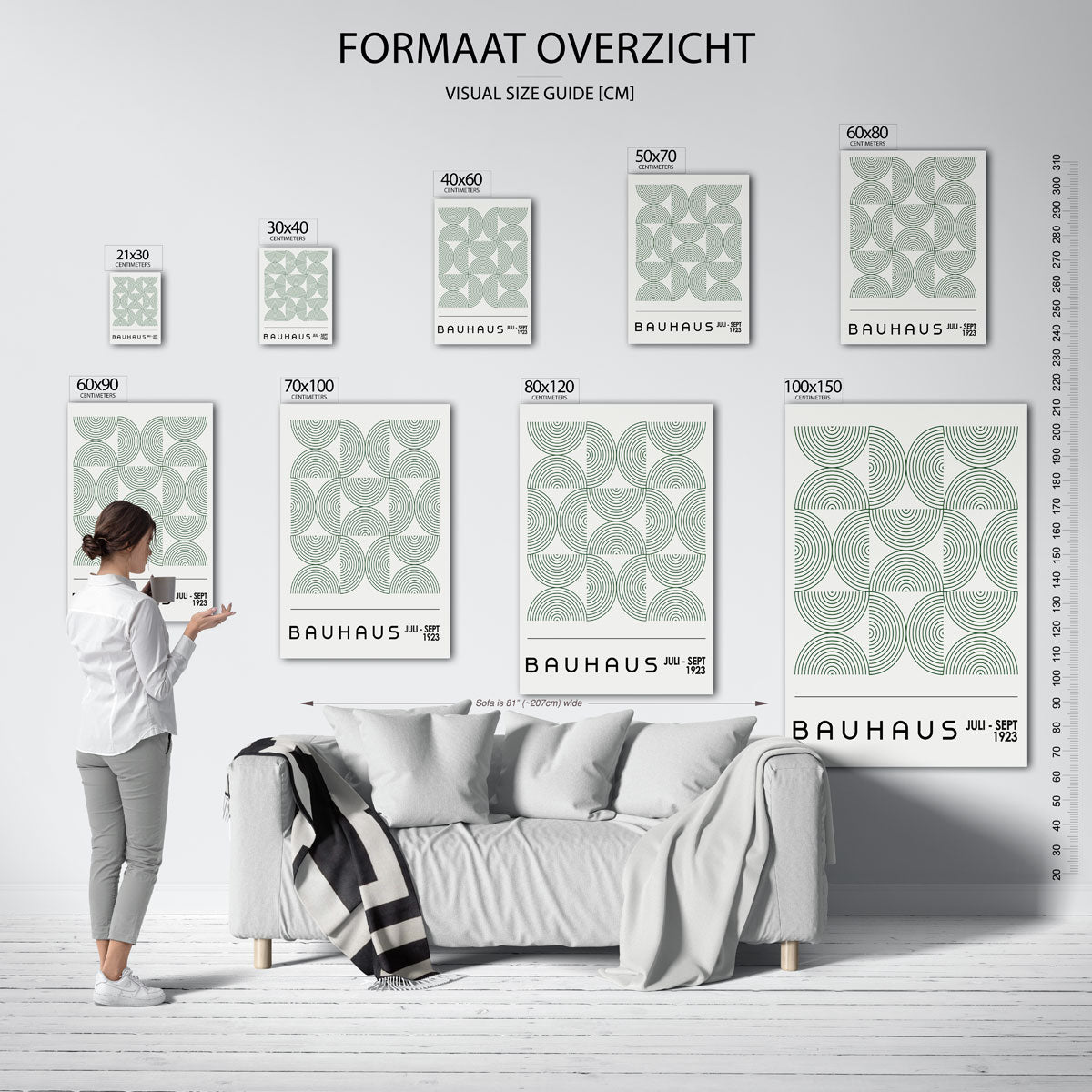 Cirkelritme en lijnen Poster